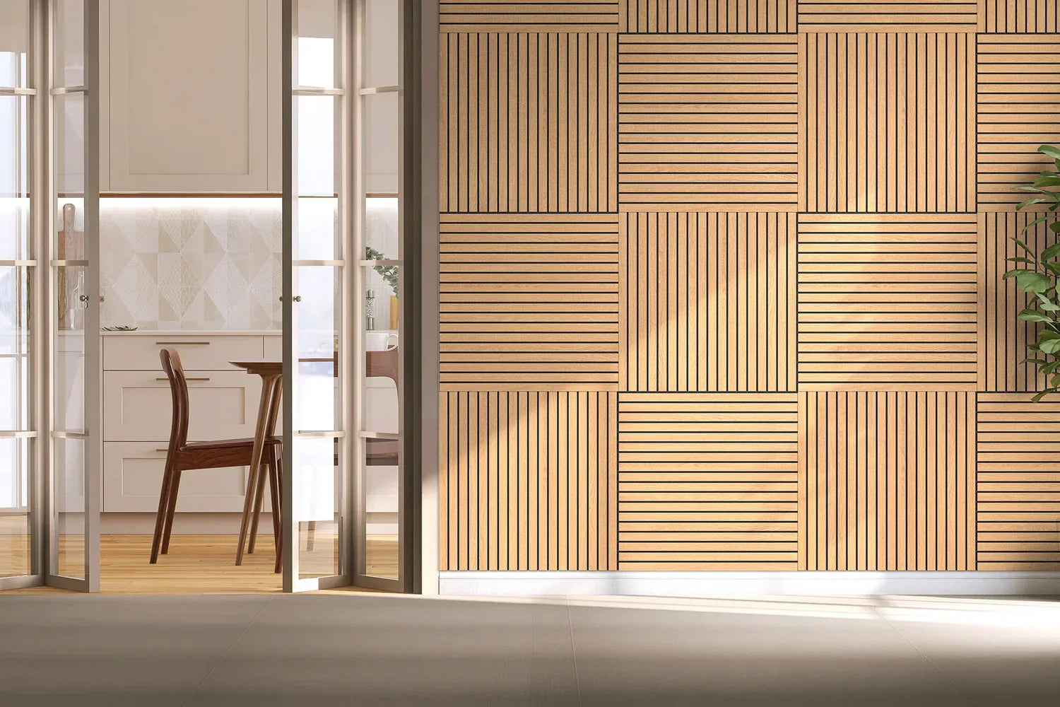 VicStrip Square: a 60x60cm slat panel designed for flexibility