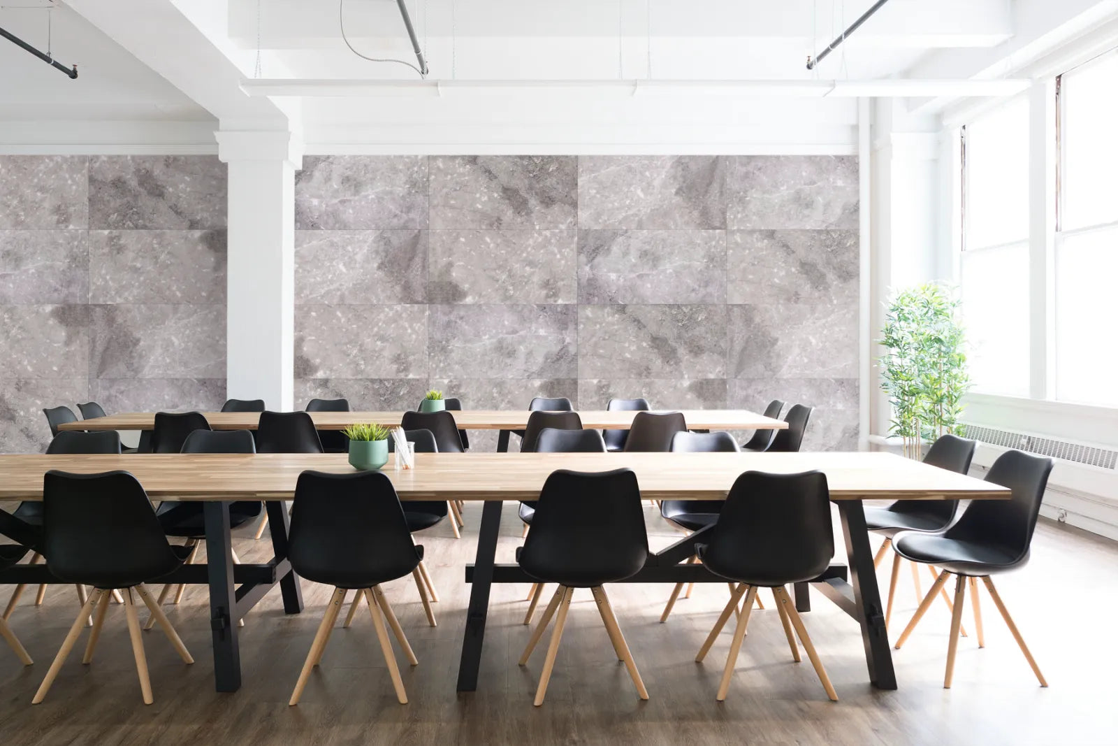Flat acoustic wall panel