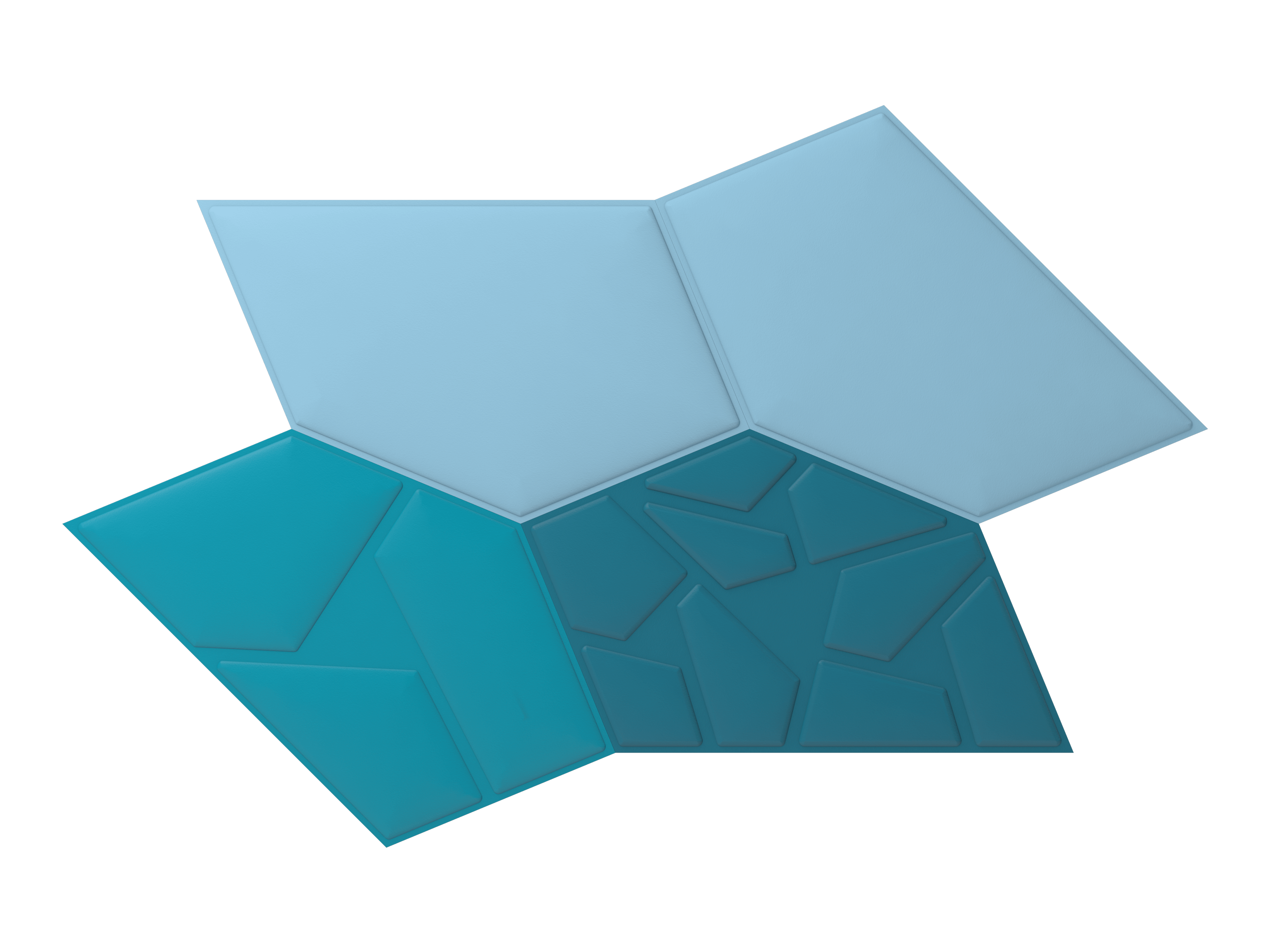 Vicoustic GEN_VMT Penray 02 Tiles Sound Absorbing Acoustic Panel in Bondi Blue