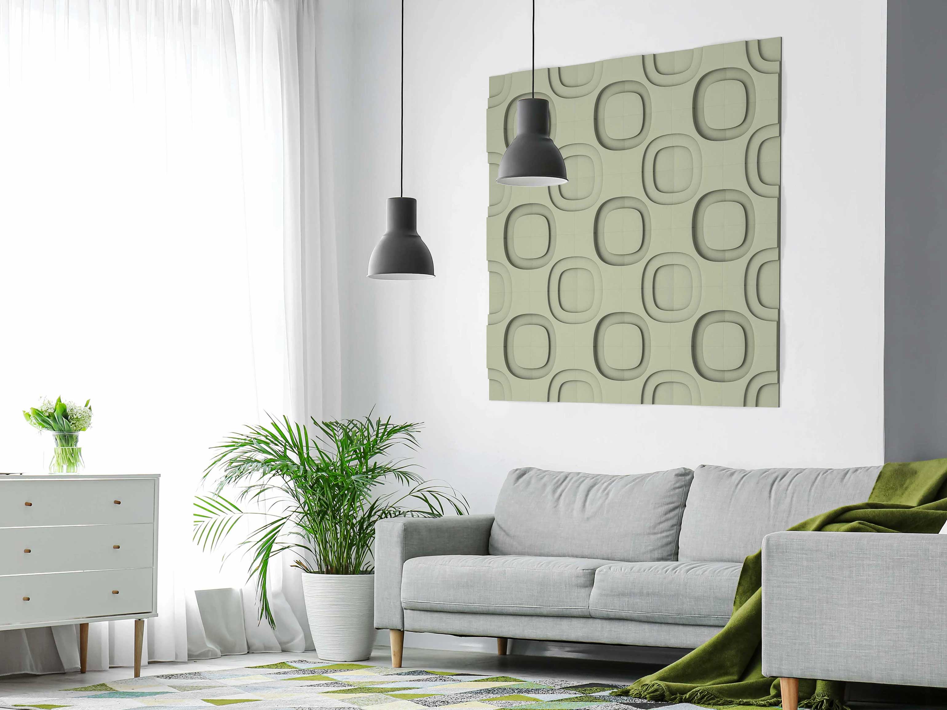 Modern living room VicTiles 3D MidMod Gleam