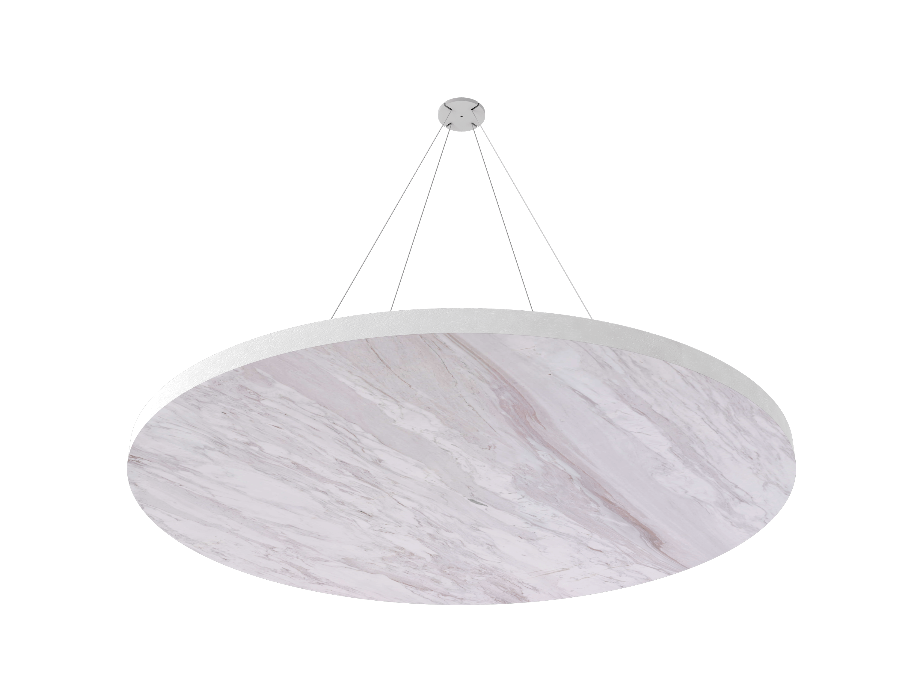 Vicoustic ViCloud VMT Flat Round Patterns Sound Absorbing Acoustic Cloud in Calacatta Cremo