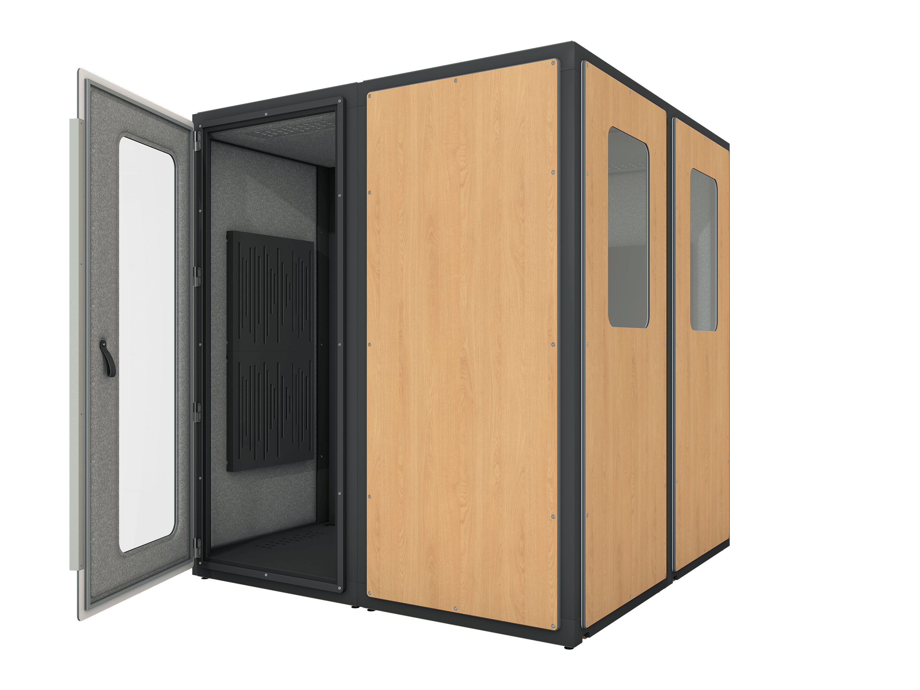Vicoustic VicBooth Ultra Control Room 2x2m Soundproofing Booth in Natural Oak