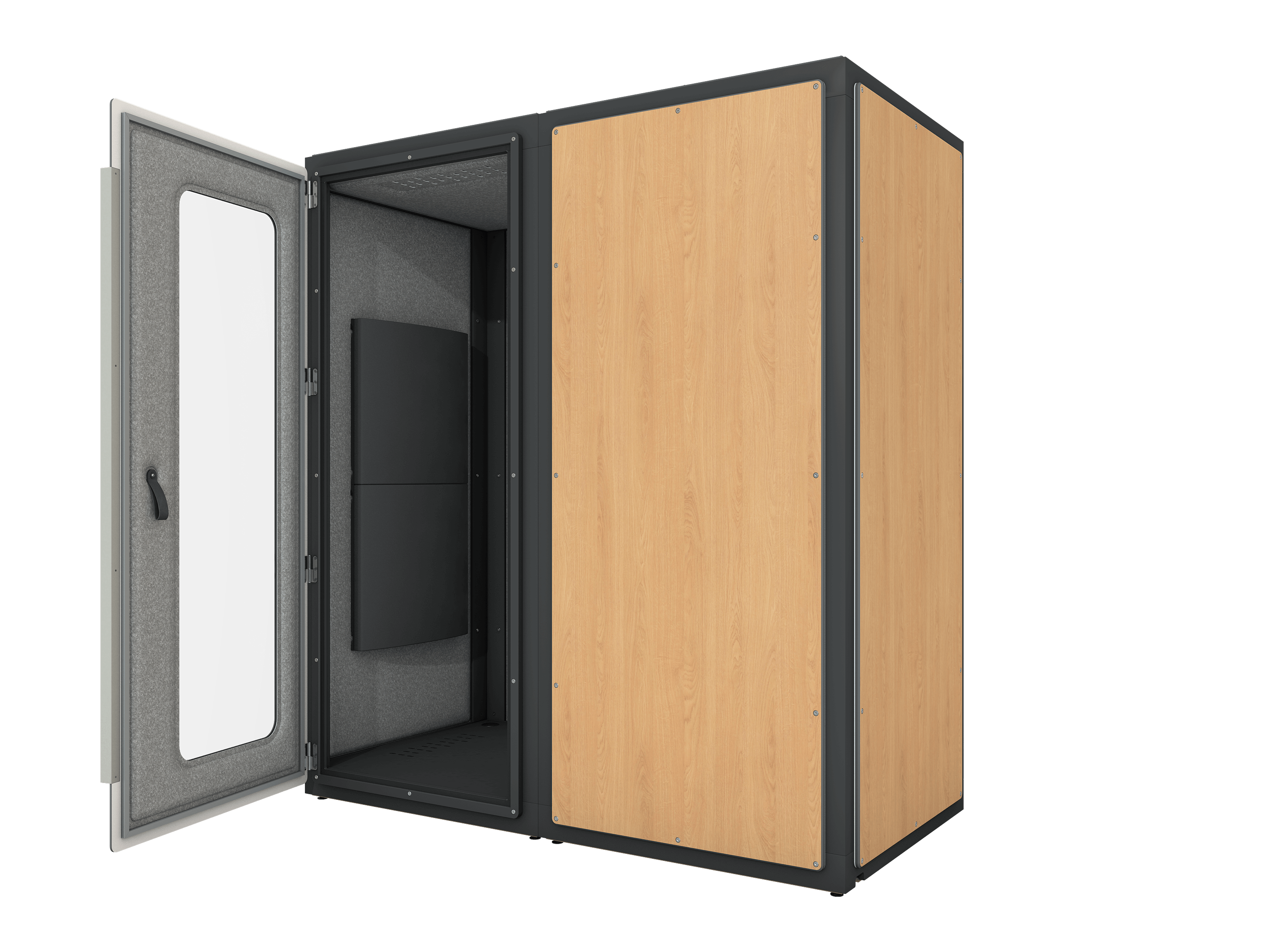 Vicoustic VicBooth Ultra Practice Room 1x2m Soundproofing Booth in Natural Oak