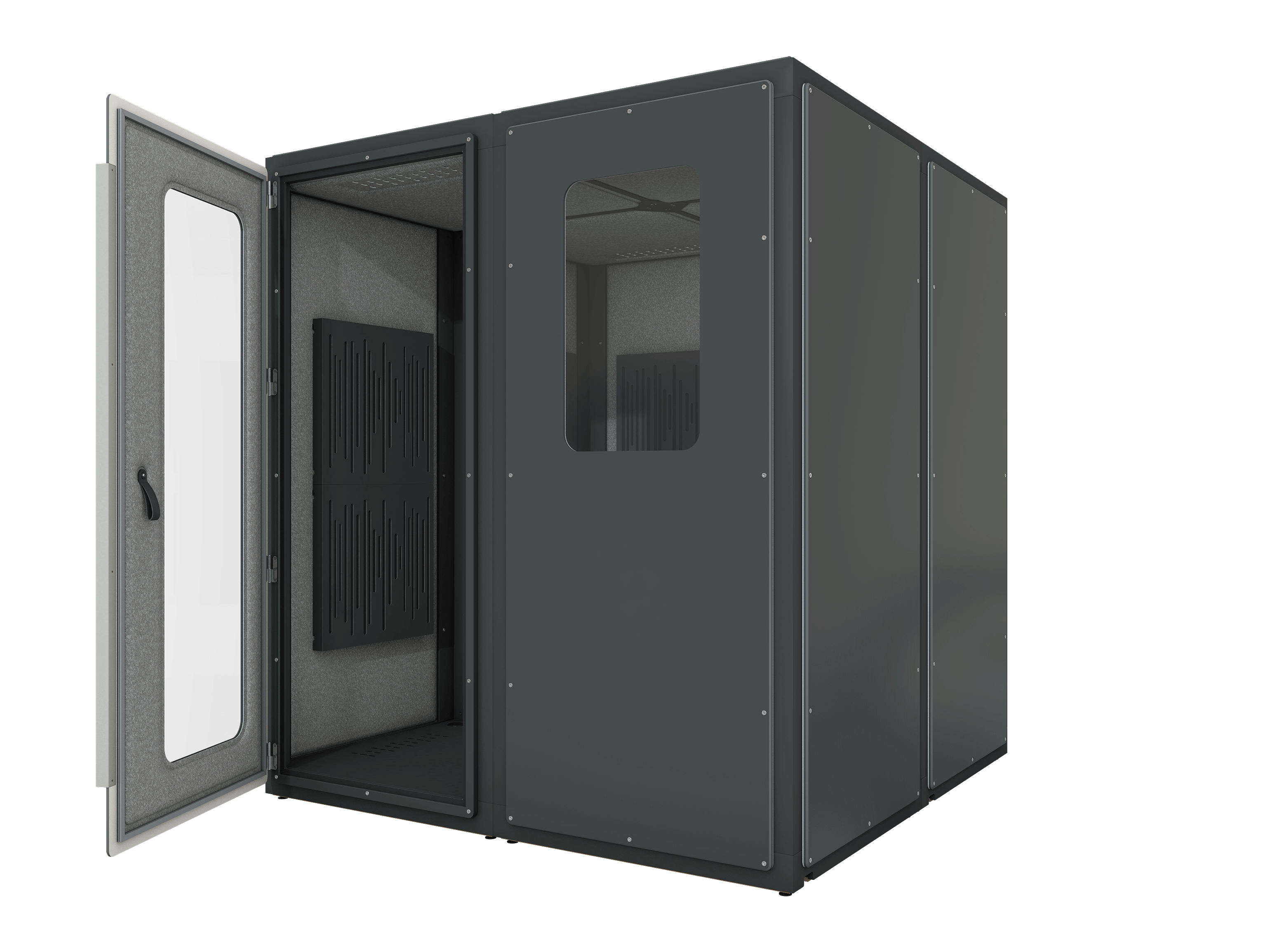 Vicoustic VicBooth Ultra Recording Room 2x2m Soundproofing Booth in Black Matte
