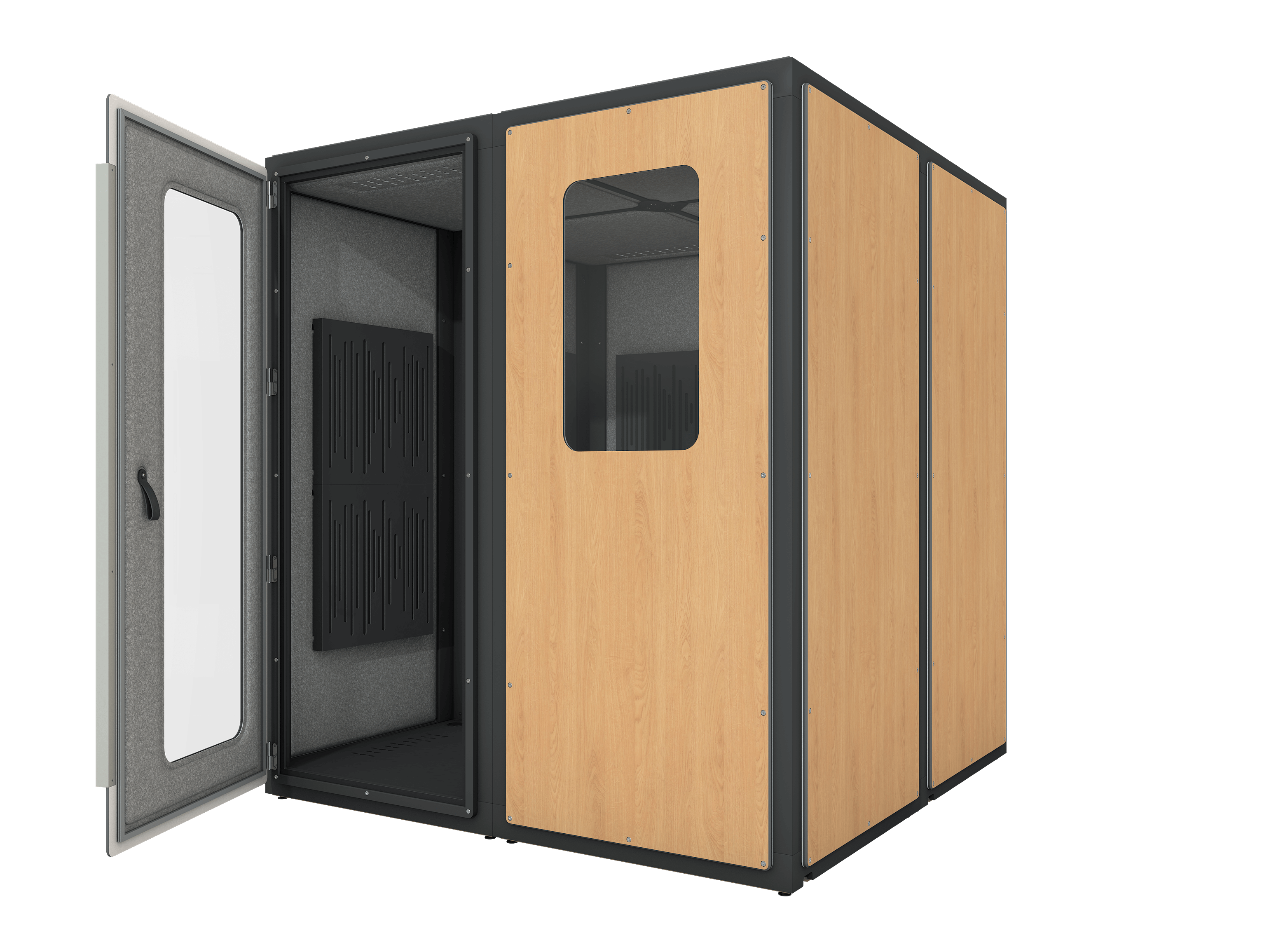 Vicoustic VicBooth Ultra Recording Room 2x2m Soundproofing Booth in Natural Oak
