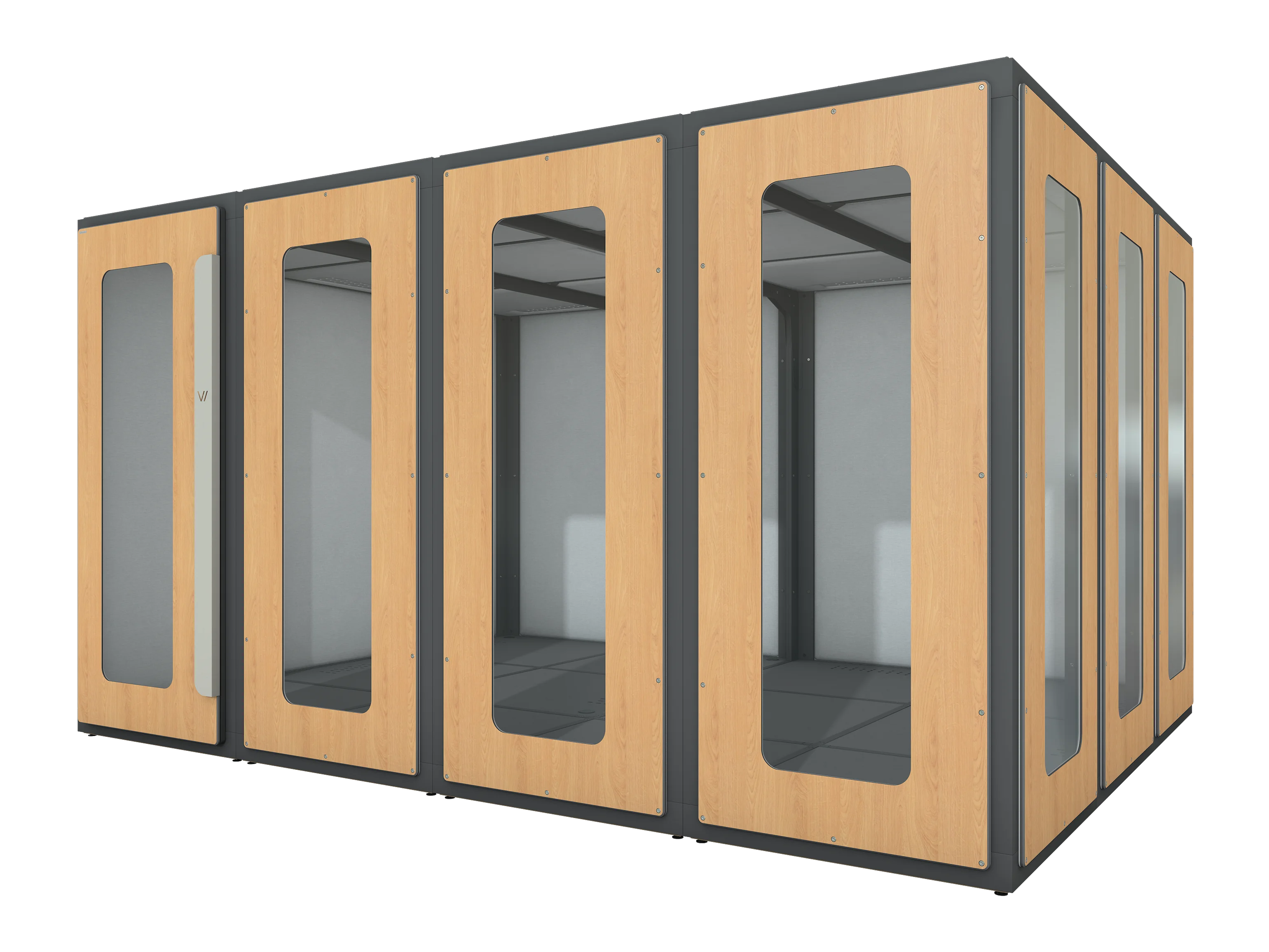 Vicoustic VicBooth Office 3x4m Conference Booth Soundproofing in Natural Oak