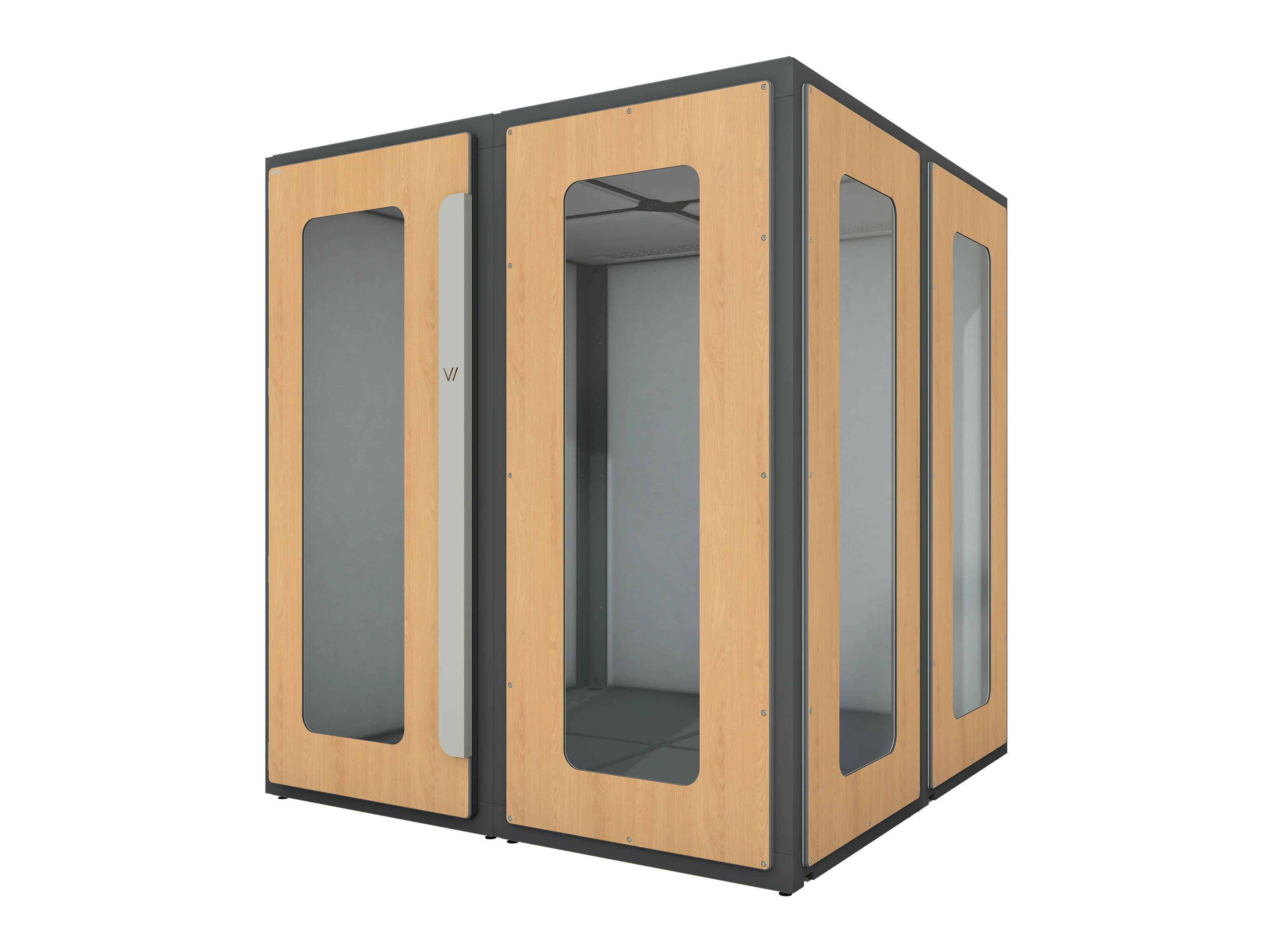 Vicoustic VicBooth Office 2x2m Focus Cube Soundproofing Booth in Natural Oak