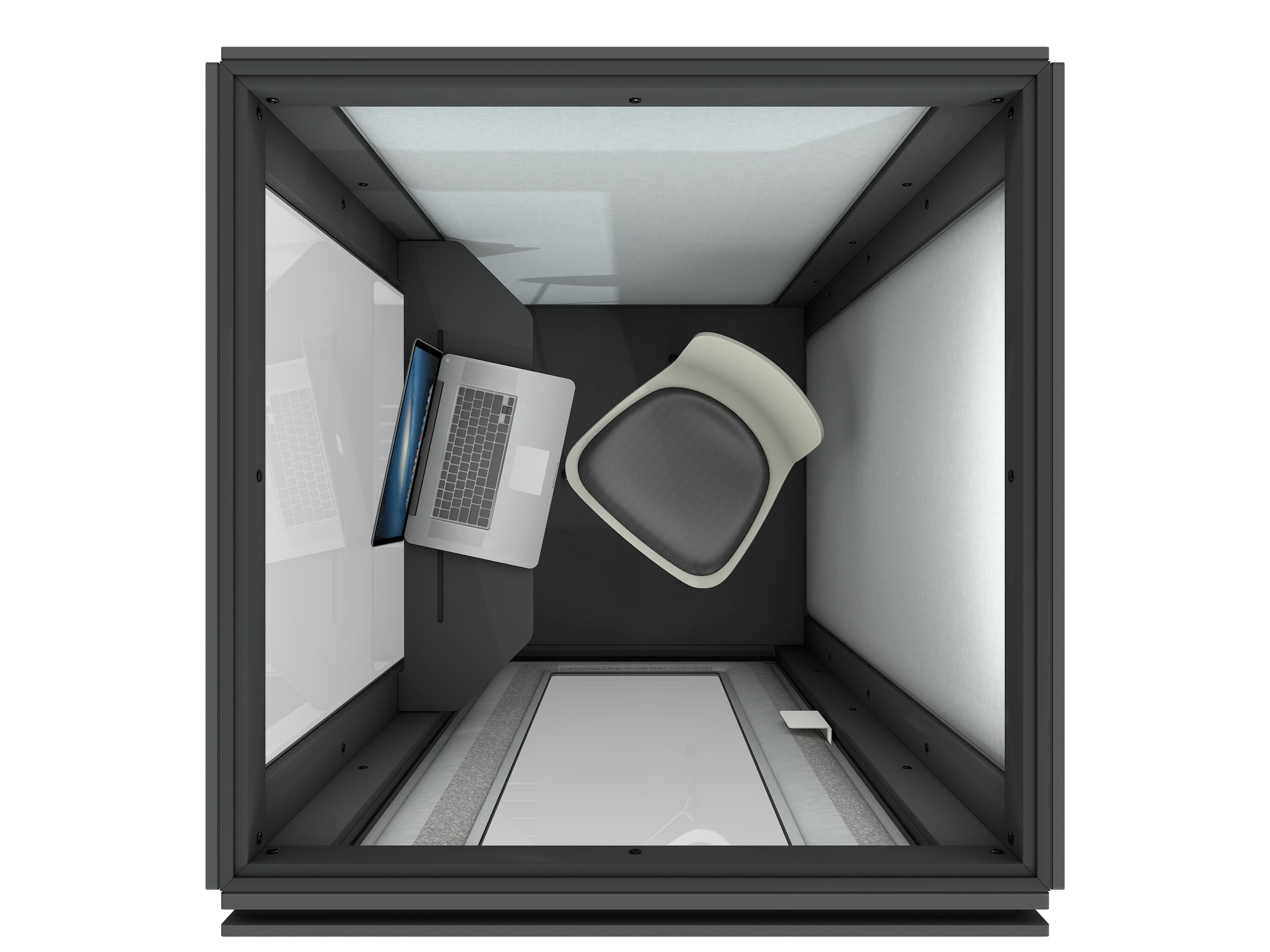 VicBooth Office Plus Phone Booth Overhead w Accessories