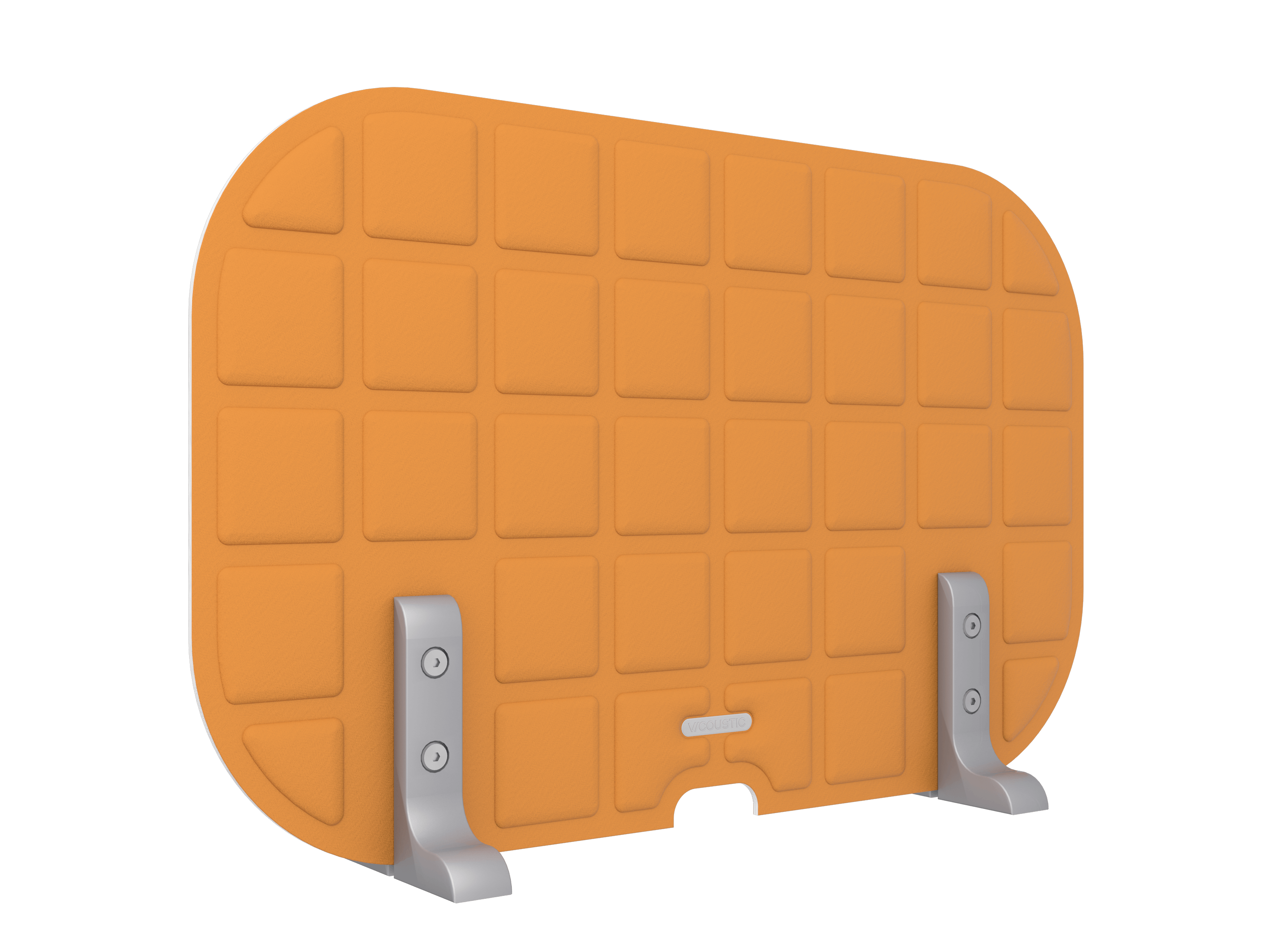 Vicoustic VicOffice Desk Lat Sound Absorbing Acoustic Divider in Pumpkin Orange