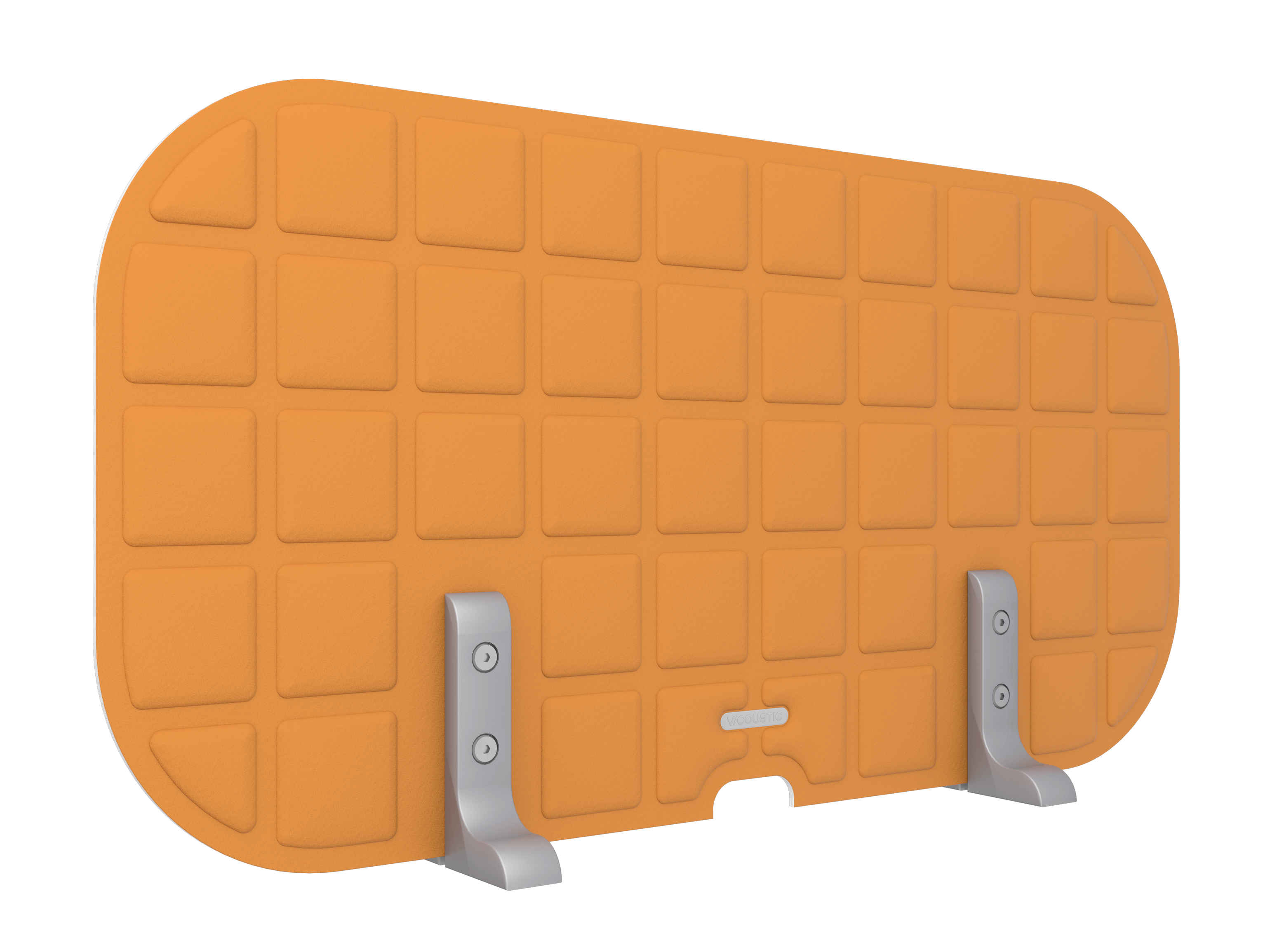 Vicoustic VicOffice Desk Lat Sound Absorbing Acoustic Divider in Pumpkin Orange