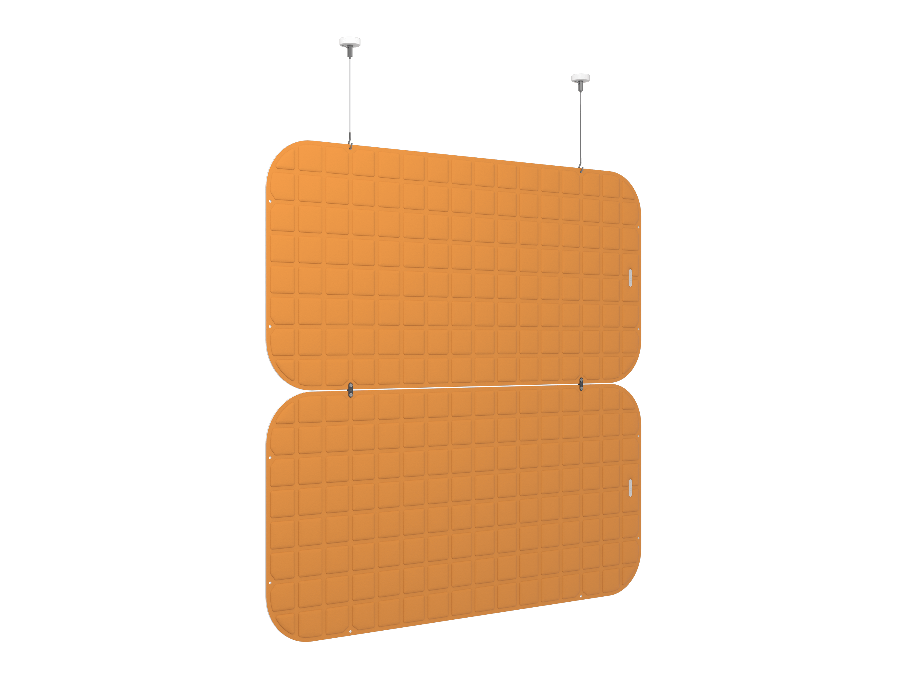 Vicoustic VicOffice Suspended Divider Sound Absorbing Acoustic Divider in Pumpkin Orange
