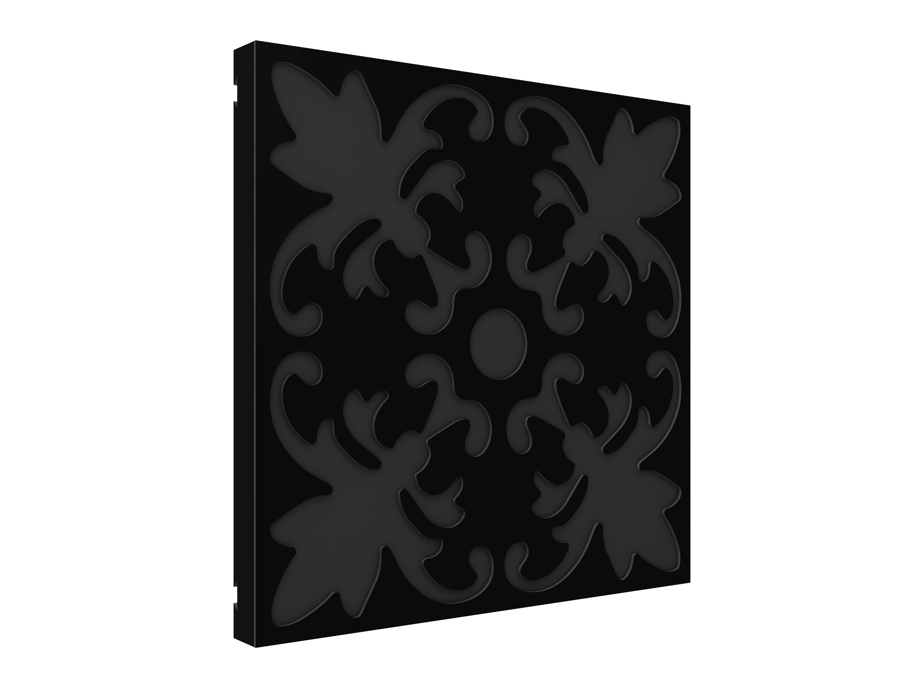 Vicoustic VicPattern Ultra Lilly Sound Absorbing Acoustic Panel in Black Matte