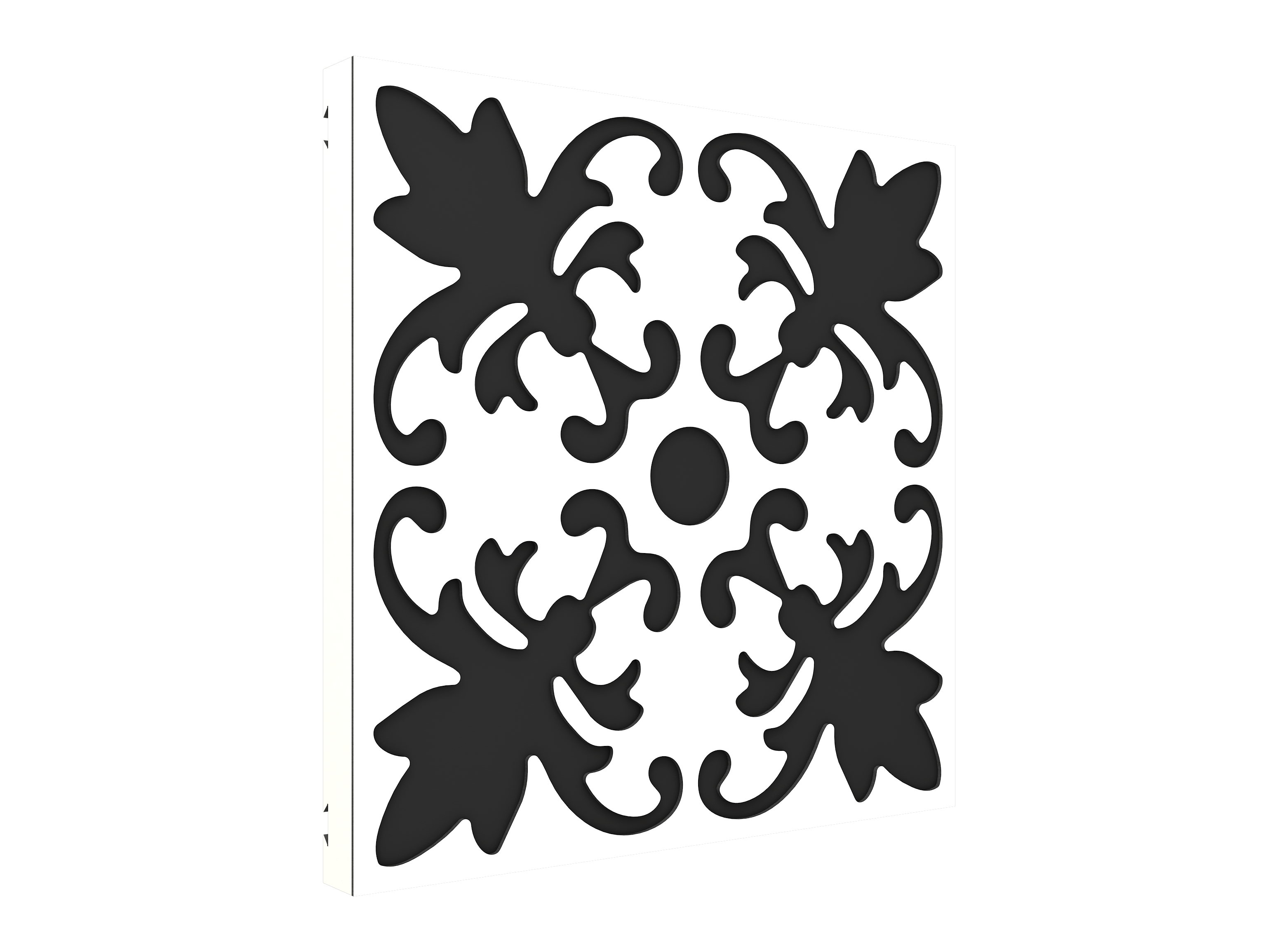 Vicoustic VicPattern Ultra Lilly Sound Absorbing Acoustic Panel in White Matte