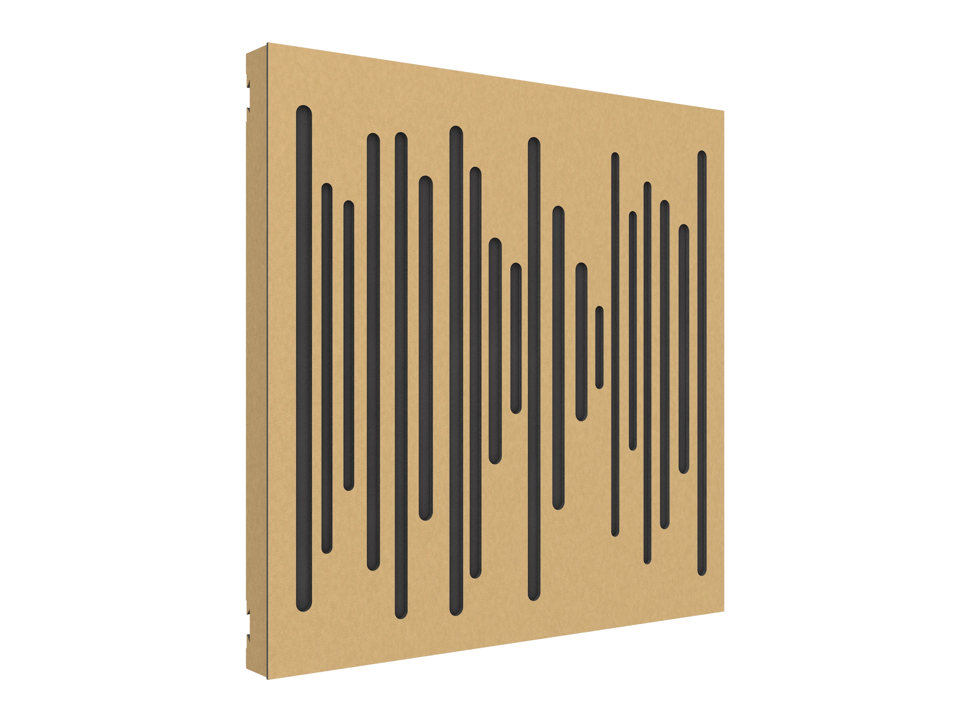 Vicoustic VicPattern Ultra Wavewood Sound Absorbing Acoustic Panel in Metallic Gold