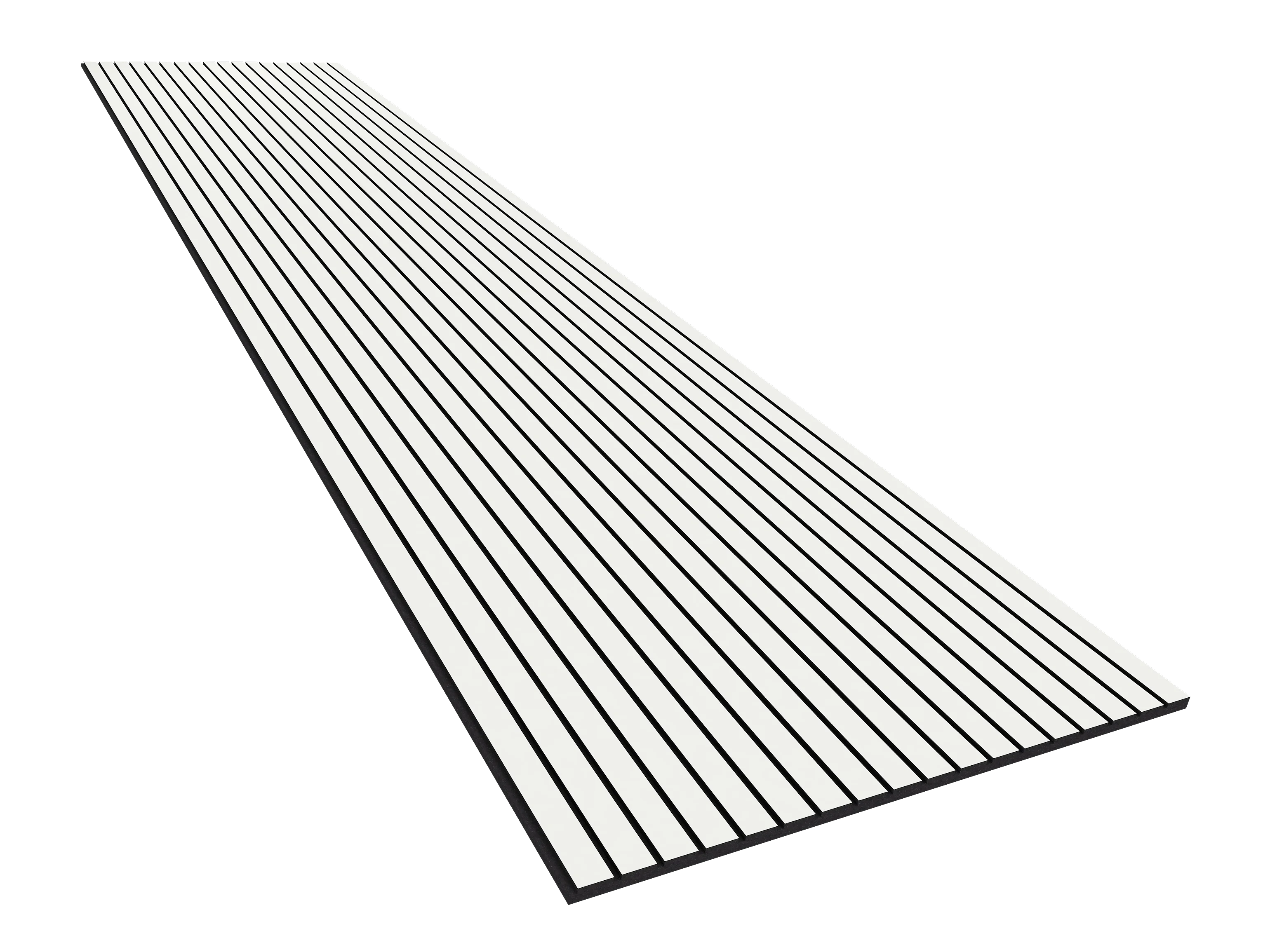 Vicoustic VicStrip 270cm Acoustic Slat Panel in White Matte Black PET