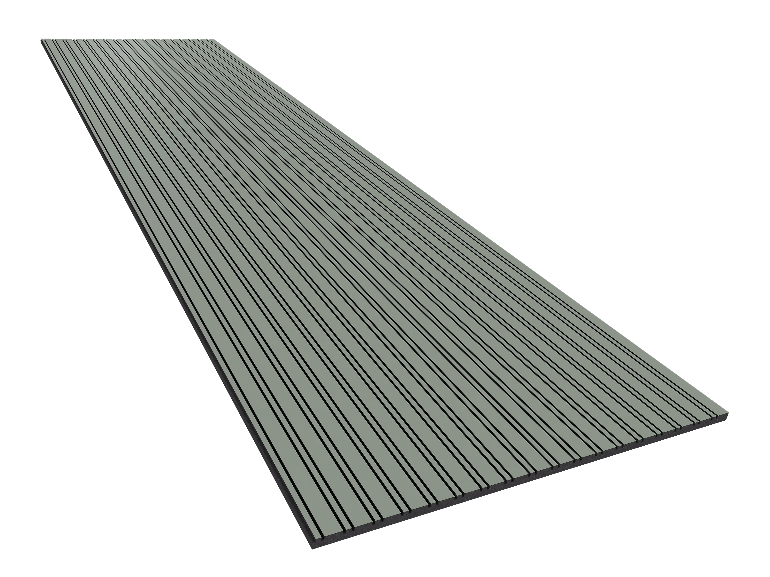 Vicoustic VicStrip Double 240cm Acoustic Slat Panel in Reed Green Black PET