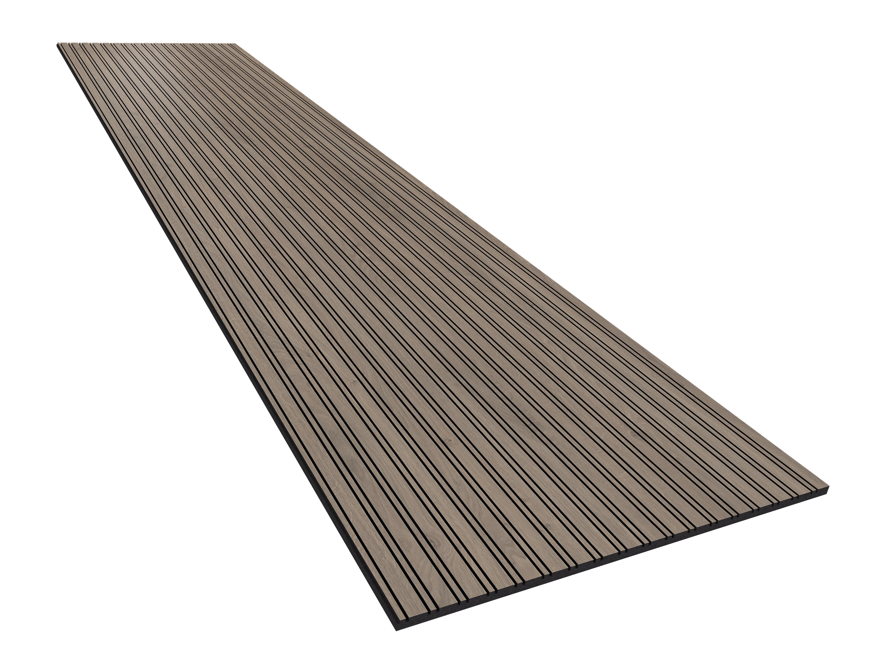 Vicoustic VicStrip Double 270cm Acoustic Slat Panel in Brown Oak Black PET