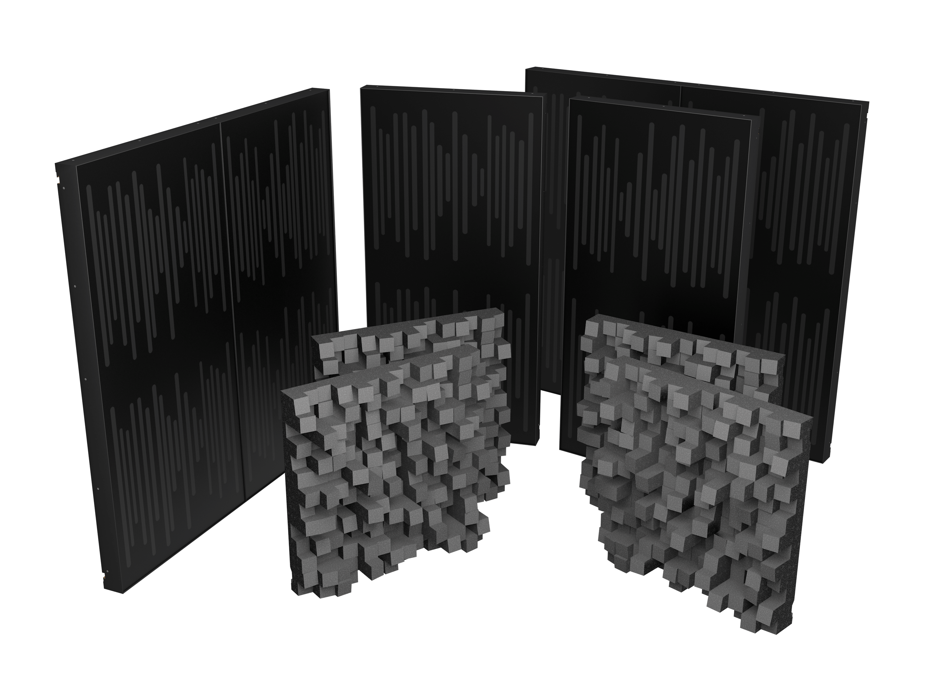 Vicoustic VicStudio VMT Box (EU countries) Sound Absorption and Diffusion Acoustic Kit in Black