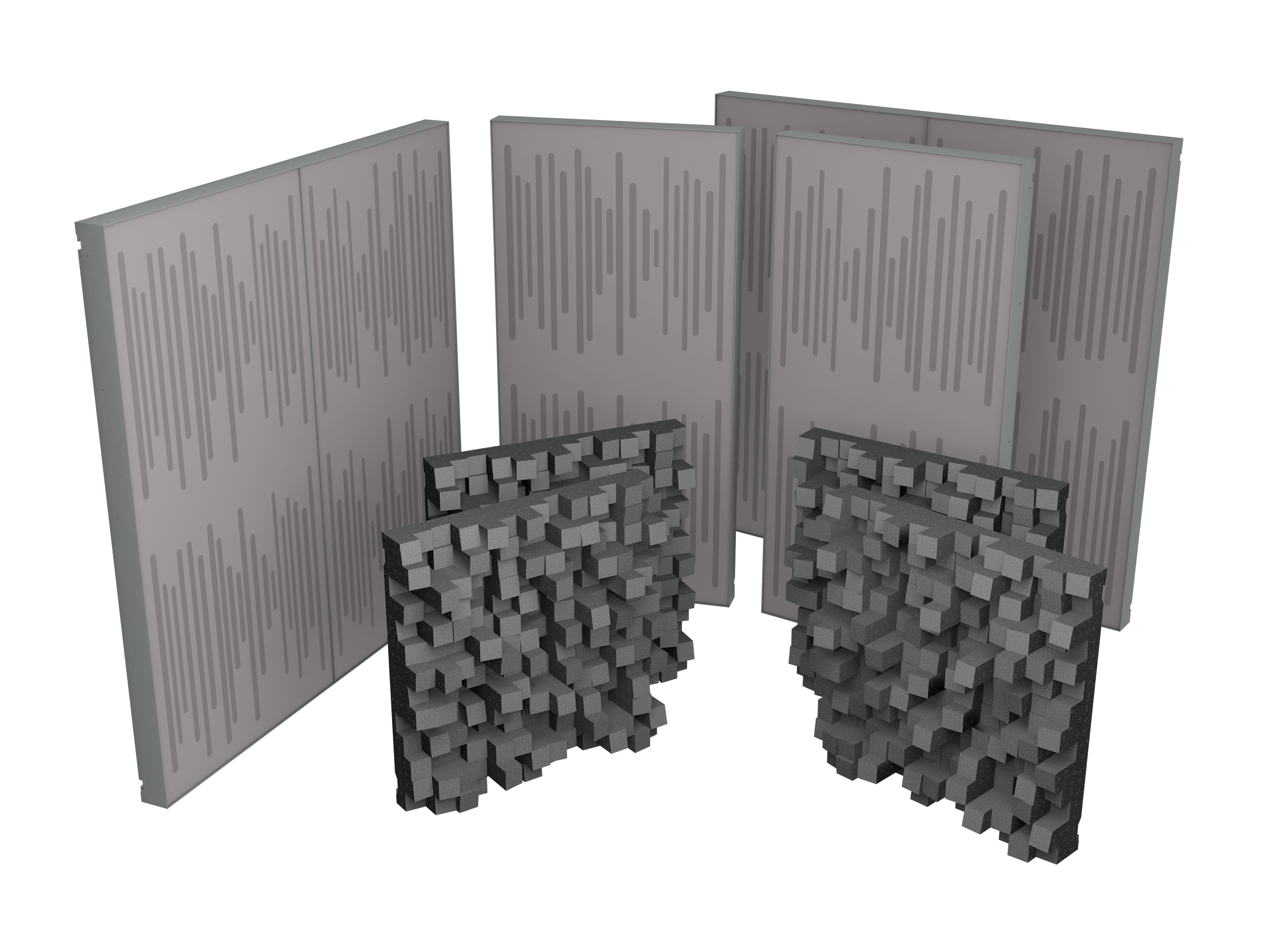 Vicoustic VicStudio VMT Box (EU countries) Sound Absorption and Diffusion Acoustic Kit in Grey