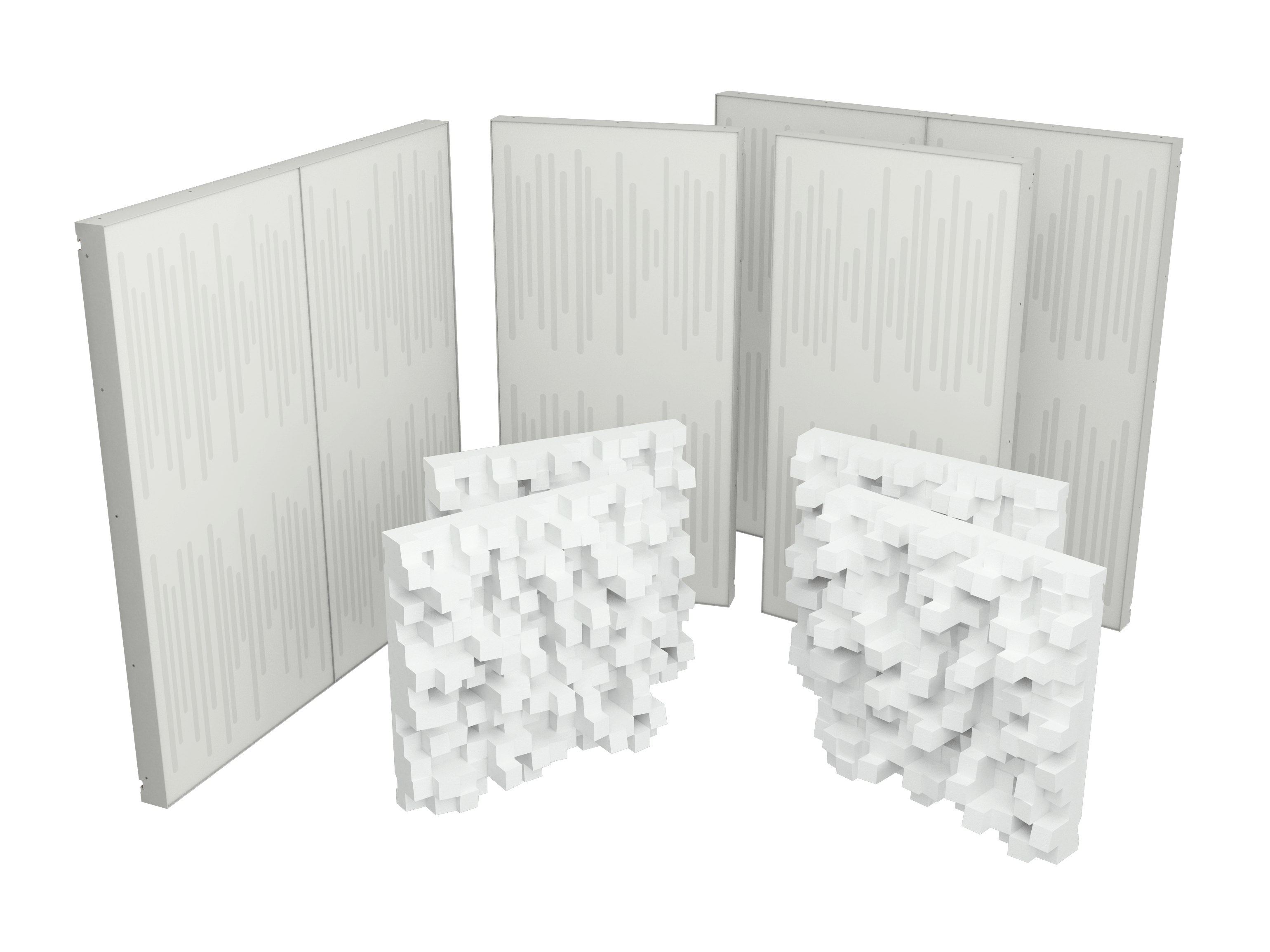 Vicoustic VicStudio VMT Box Flat Pack (USA only) Sound Absorption and Diffusion Acoustic Kit in White