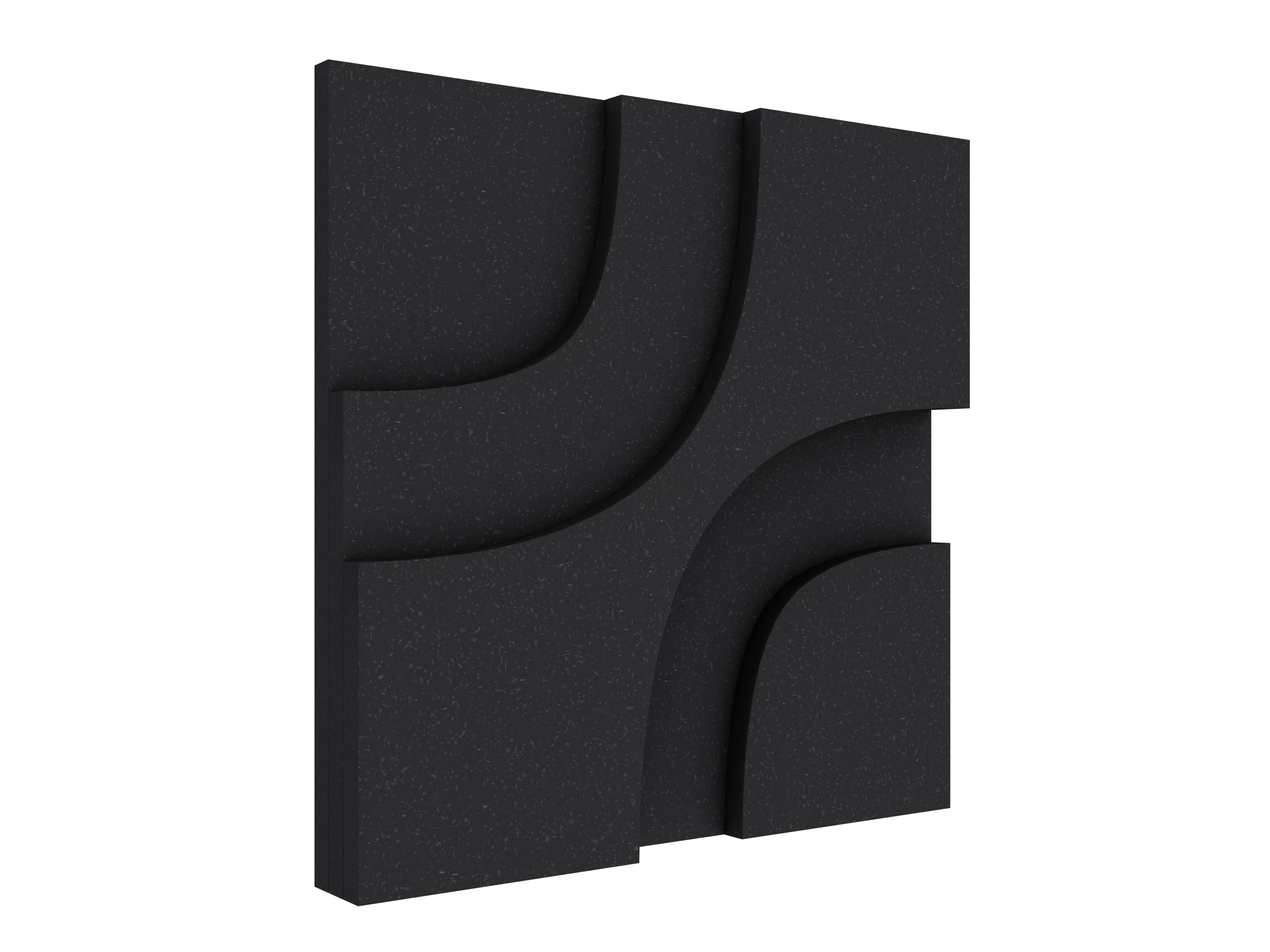 Vicoustic VicTiles 3D MidMod Sound Absorbing Acoustic Panel in Black