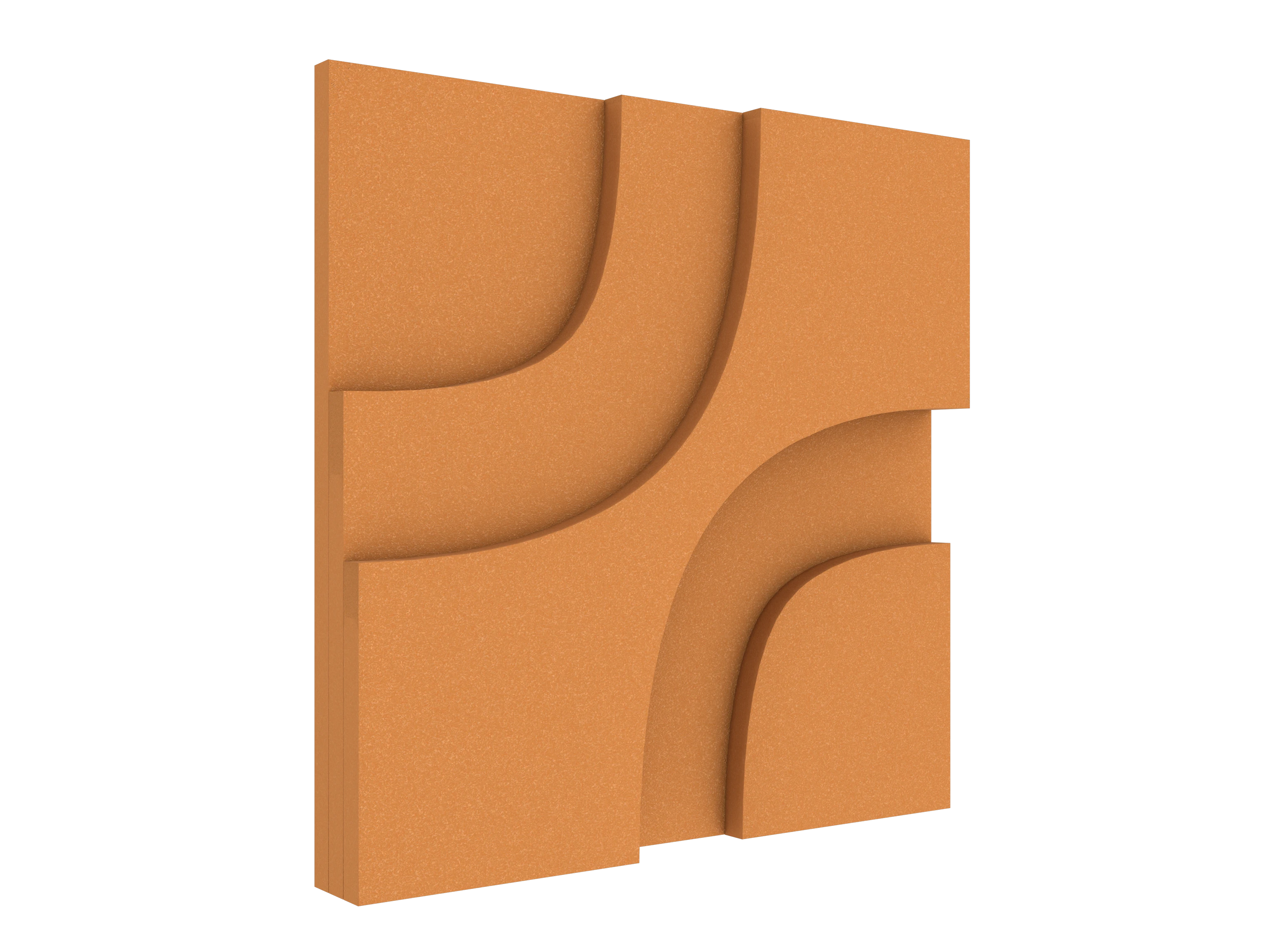 Vicoustic VicTiles 3D MidMod Sound Absorbing Acoustic Panel in Coral Haze