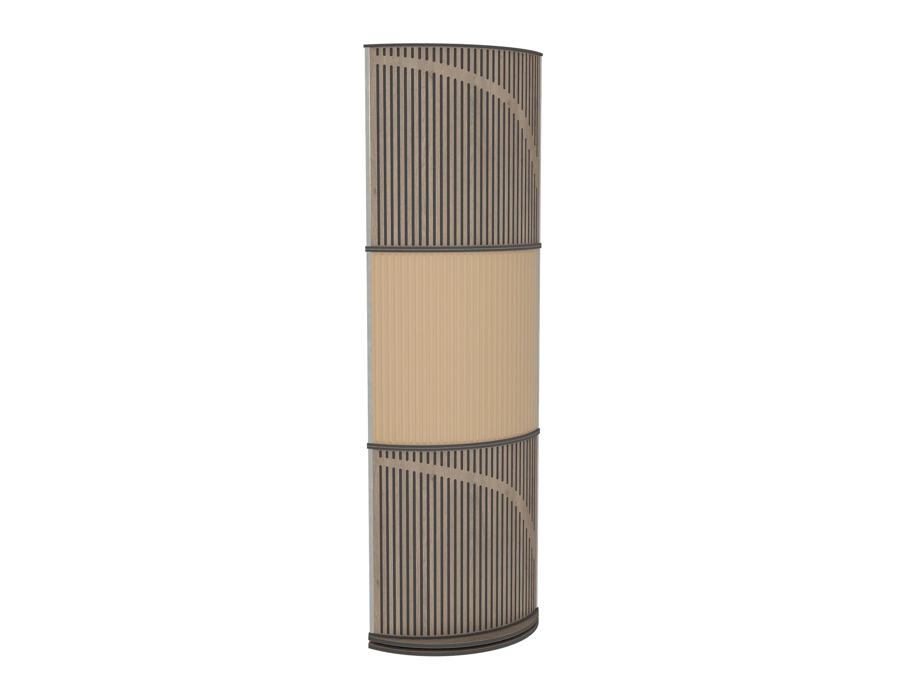 Vicoustic VicTotem Ultra VMT Free Standing Hybrid Acoustic Panel in Beige and Brown Oak