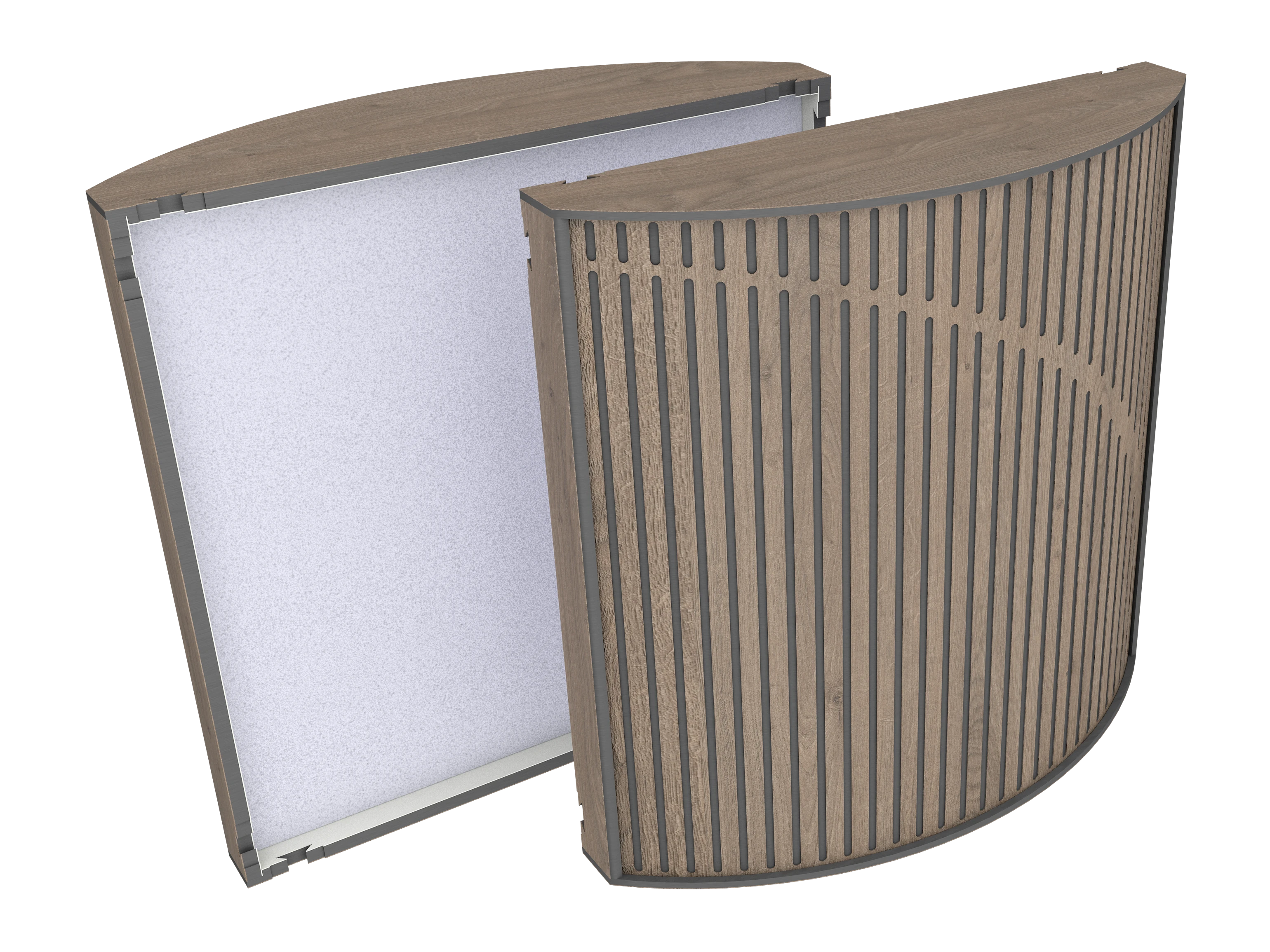 Vicoustic Cinema Round Ultra Fuser H1399 Brown Oak SET Acoustic Diffusion Panel