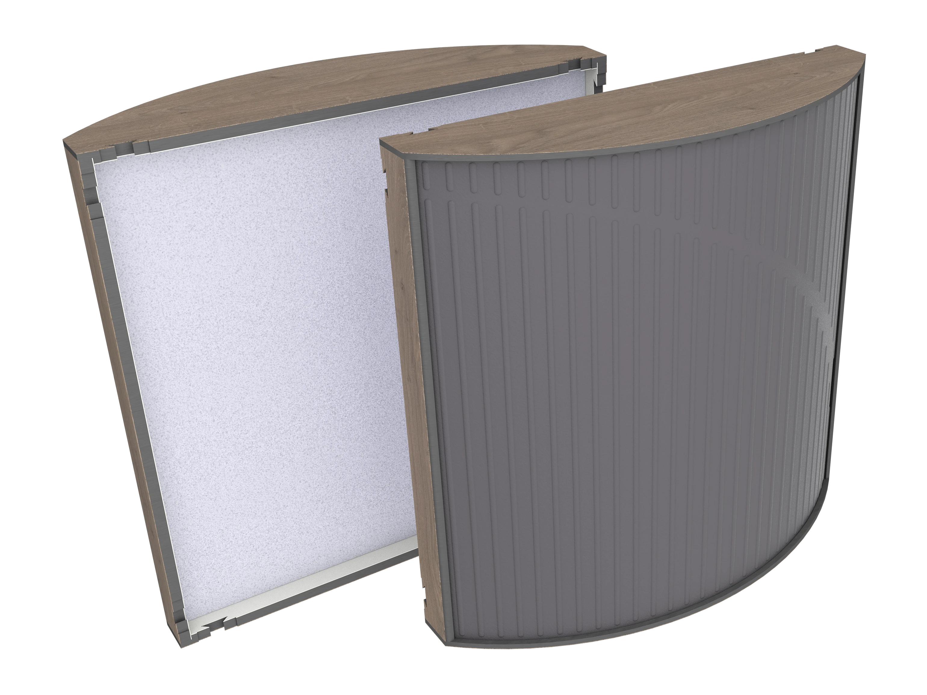 Vicoustic Cinema Round Ultra VMT H1399 Brown Oak 22a Grey SET Acoustic Absorption Panel