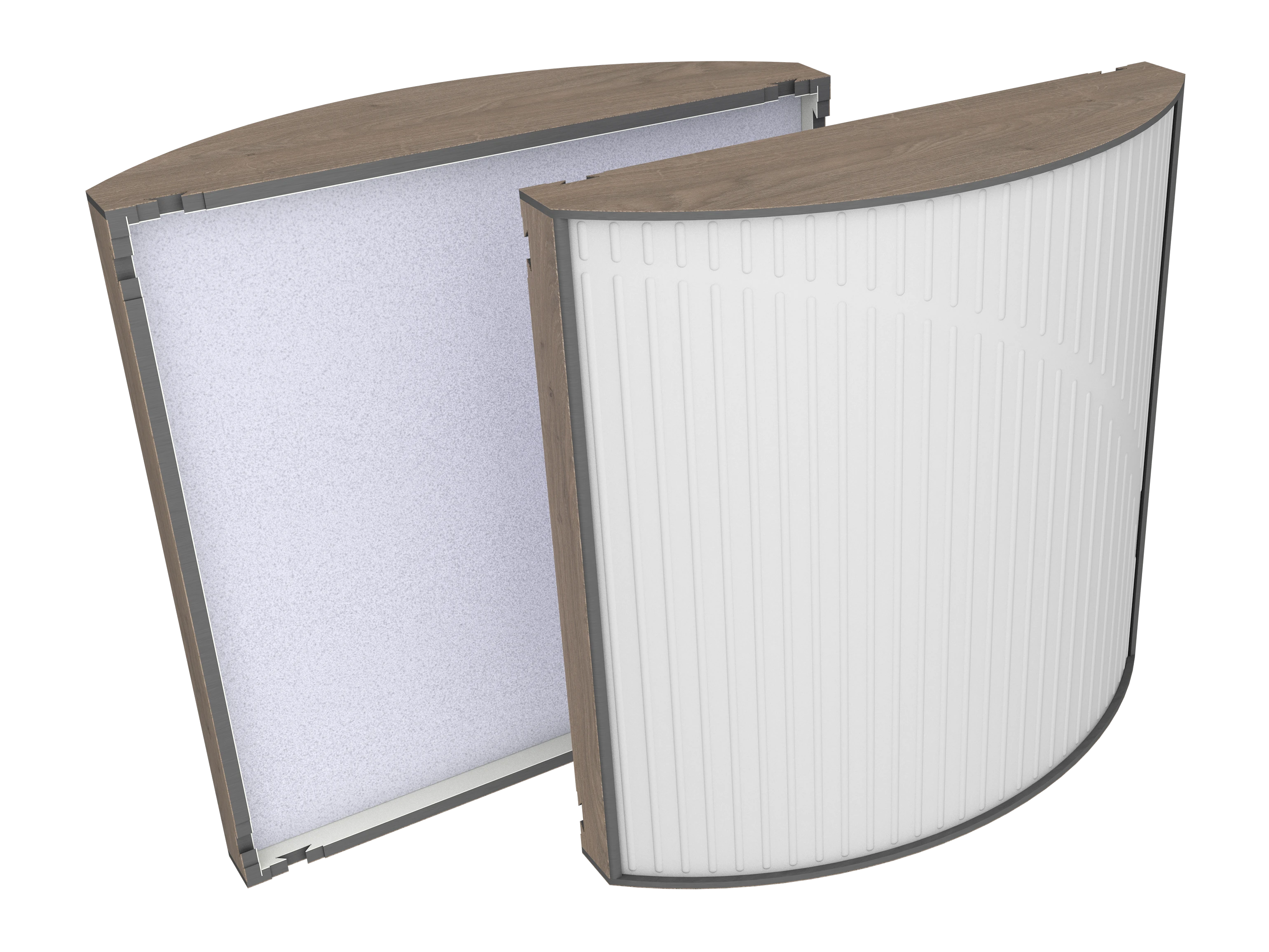 Vicoustic Cinema Round Ultra VMT H1399 Brown Oak 87a Natural White SET Acoustic Absorption Panel