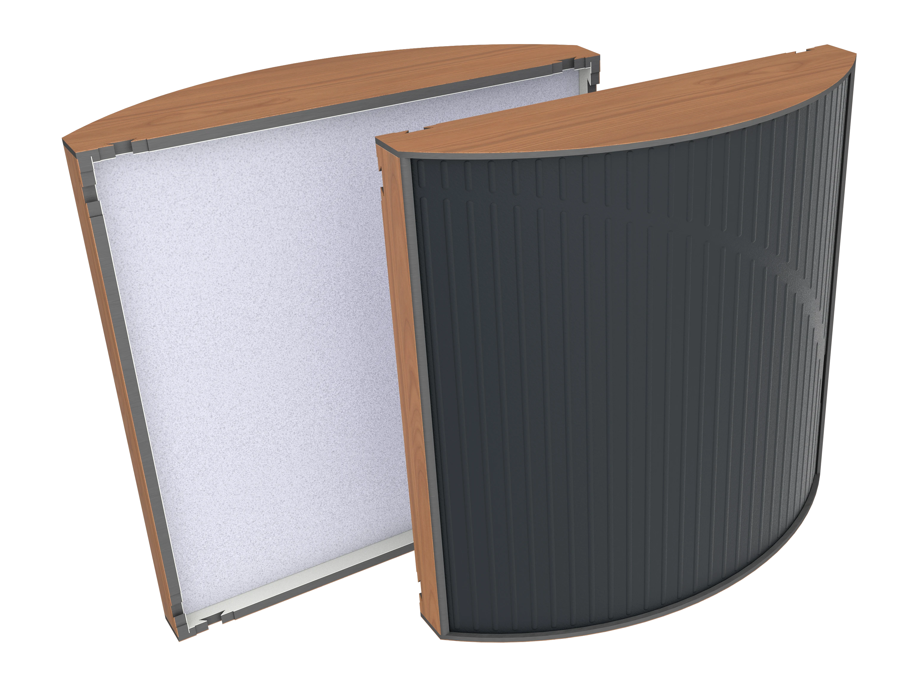 Vicoustic Cinema Round Ultra VMT H1636 Locarno Cherry 04a Black SET Acoustic Absorption Panel