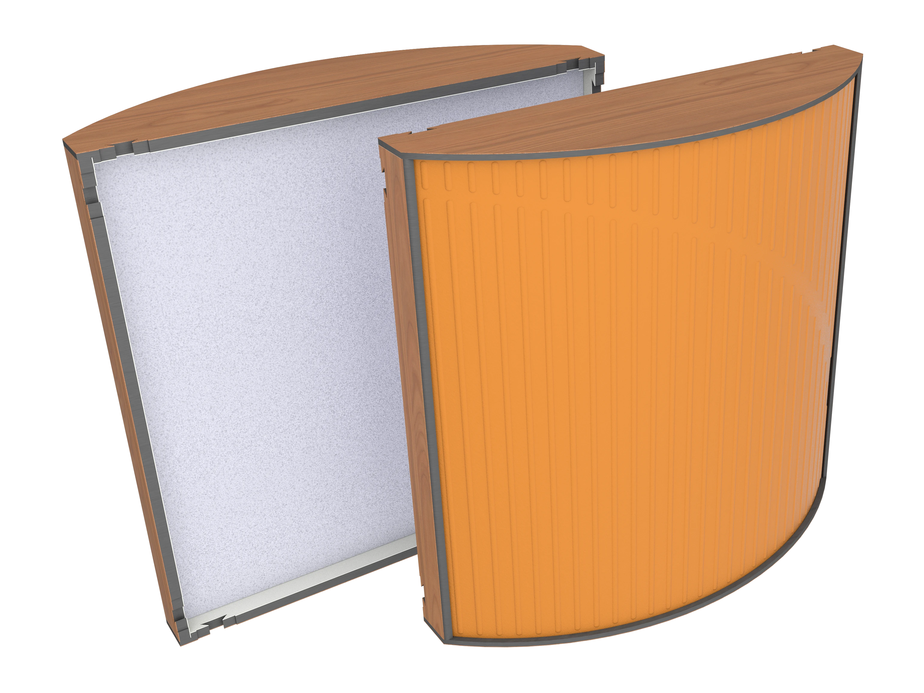 Vicoustic Cinema Round Ultra VMT H1636 Locarno Cherry 117a Pumpkin Orange SET Acoustic Absorption Panel