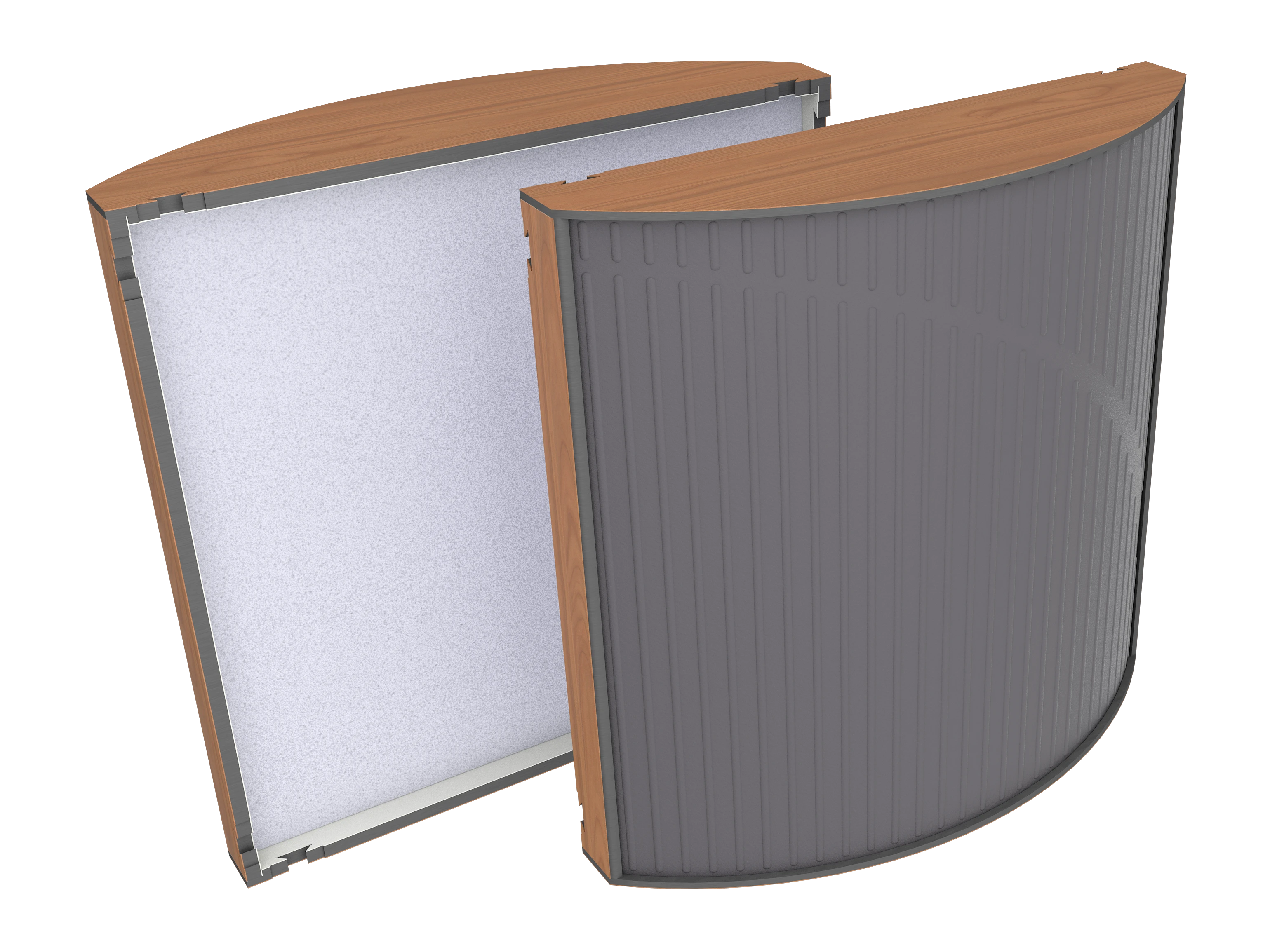 Vicoustic Cinema Round Ultra VMT H1636 Locarno Cherry 22a Grey SET Acoustic Absorption Panel