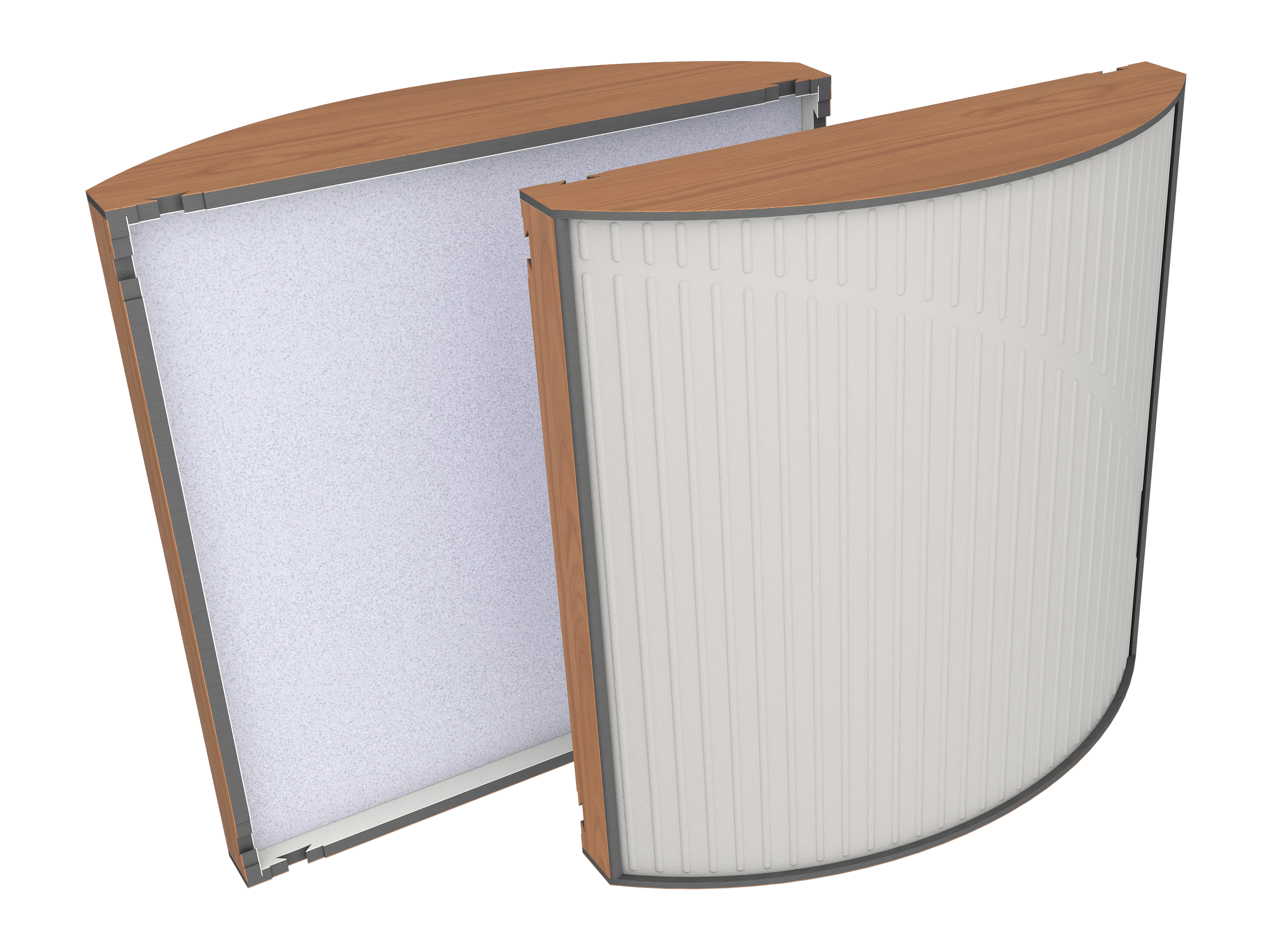 Vicoustic Cinema Round Ultra VMT H1636 Locarno Cherry 23a Light Grey SET Acoustic Absorption Panel