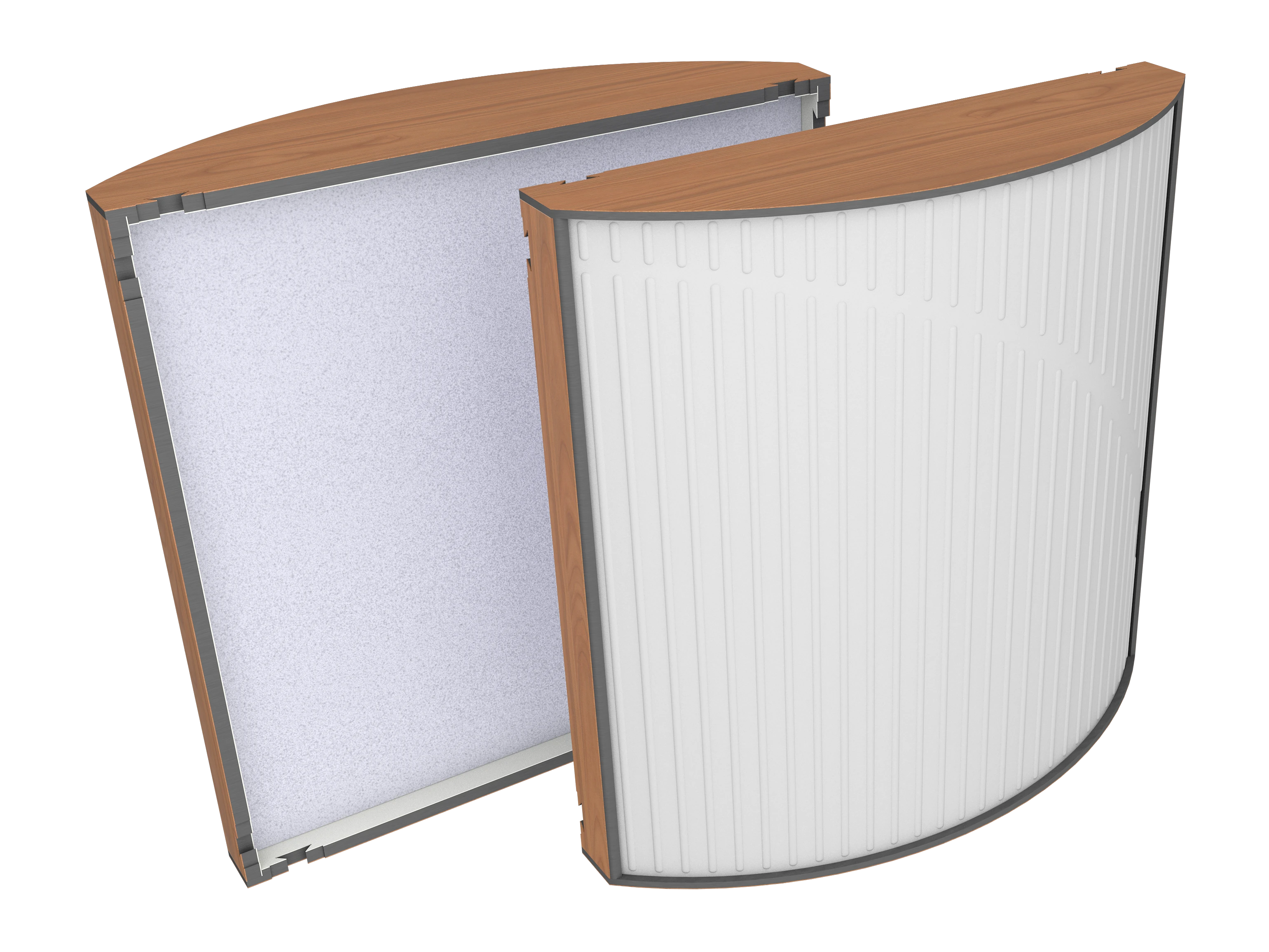 Vicoustic Cinema Round Ultra VMT H1636 Locarno Cherry 87a Natural White SET Acoustic Absorption Panel