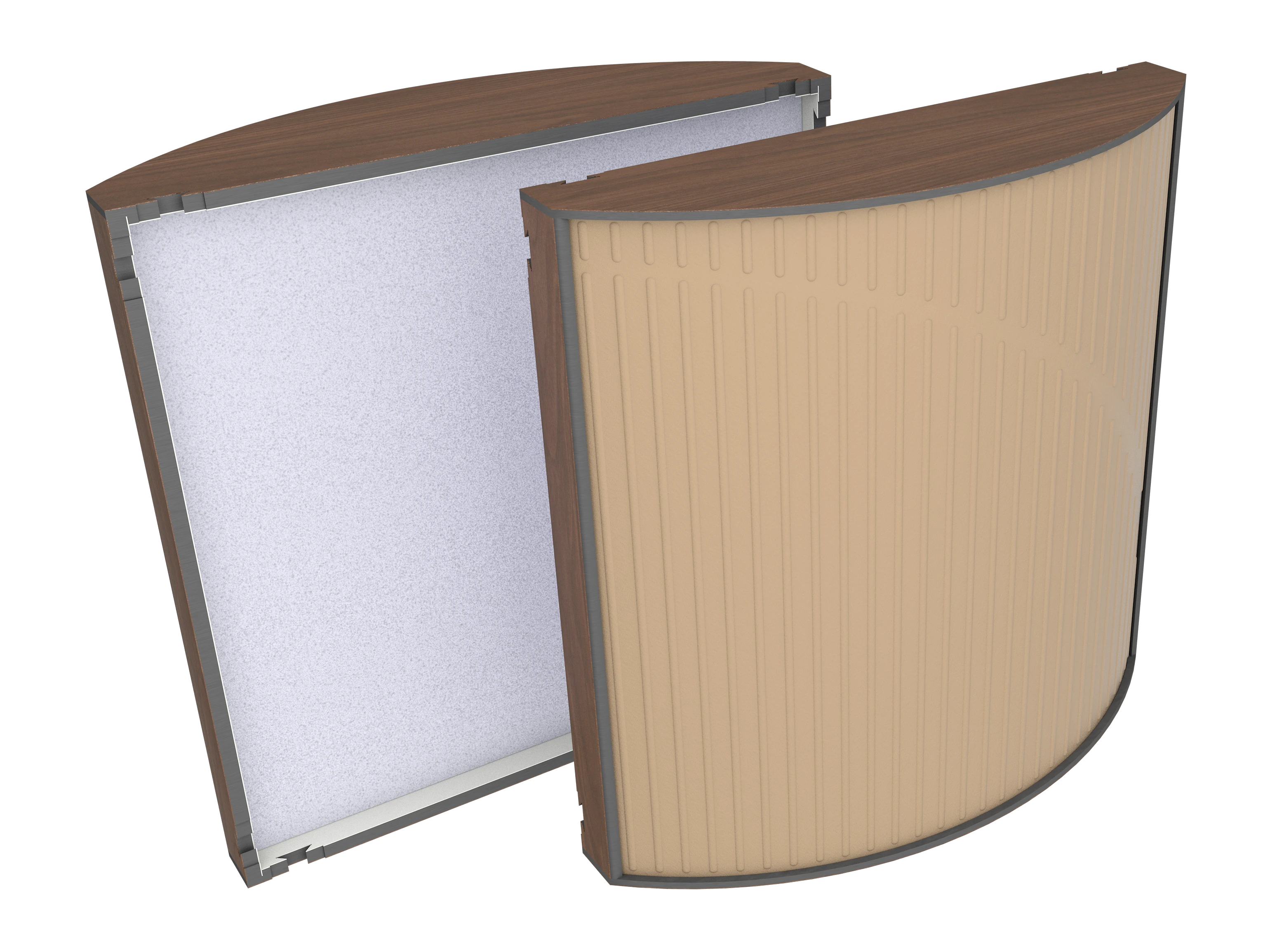 Vicoustic Cinema Round Ultra VMT H1714 Dark Walnut 82a Beige SET Acoustic Absorption Panel
