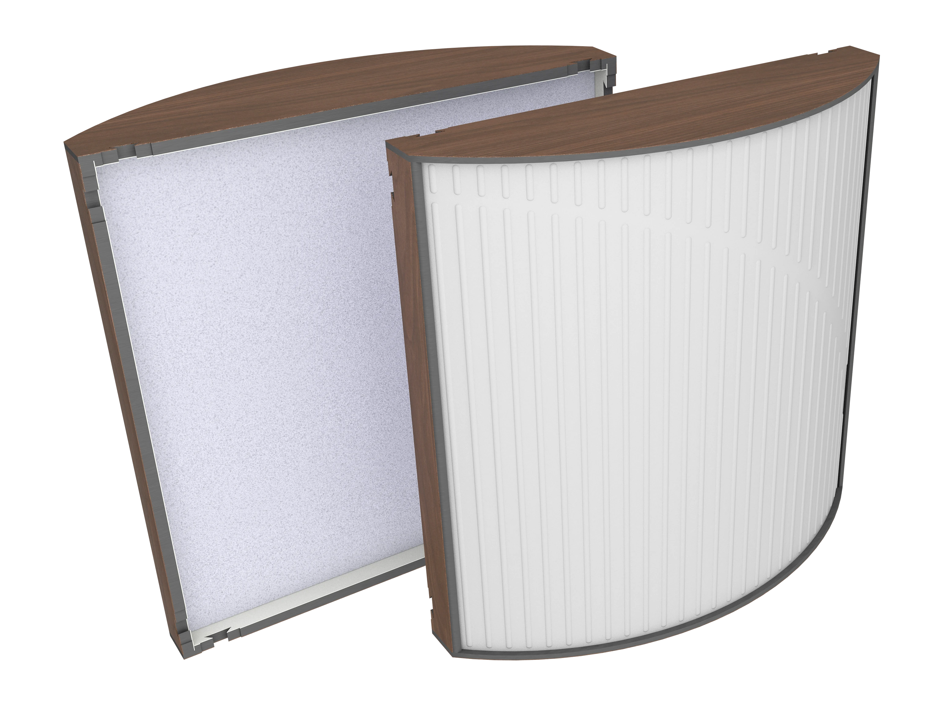 Vicoustic Cinema Round Ultra VMT H1714 Dark Walnut 87a Natural White SET Acoustic Absorption Panel