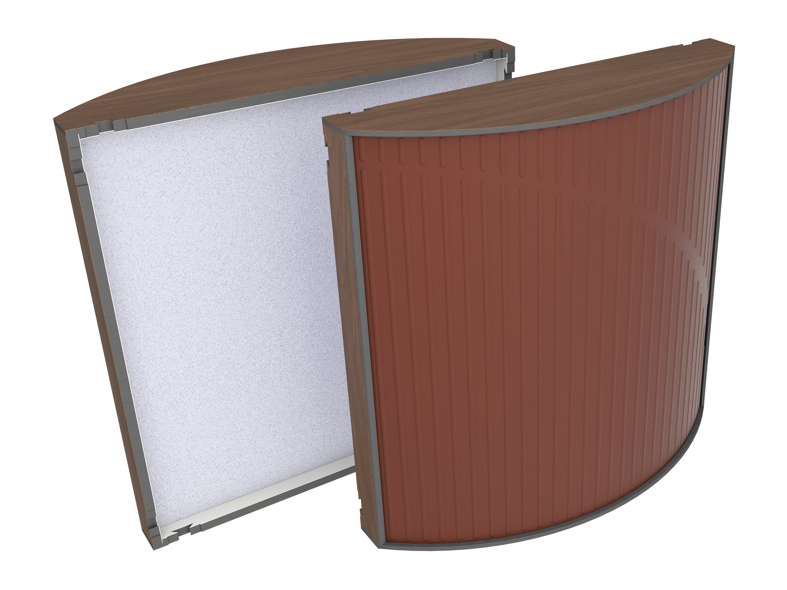 Vicoustic Cinema Round Ultra VMT H1714 Dark Walnut 92a Brown SET Acoustic Absorption Panel