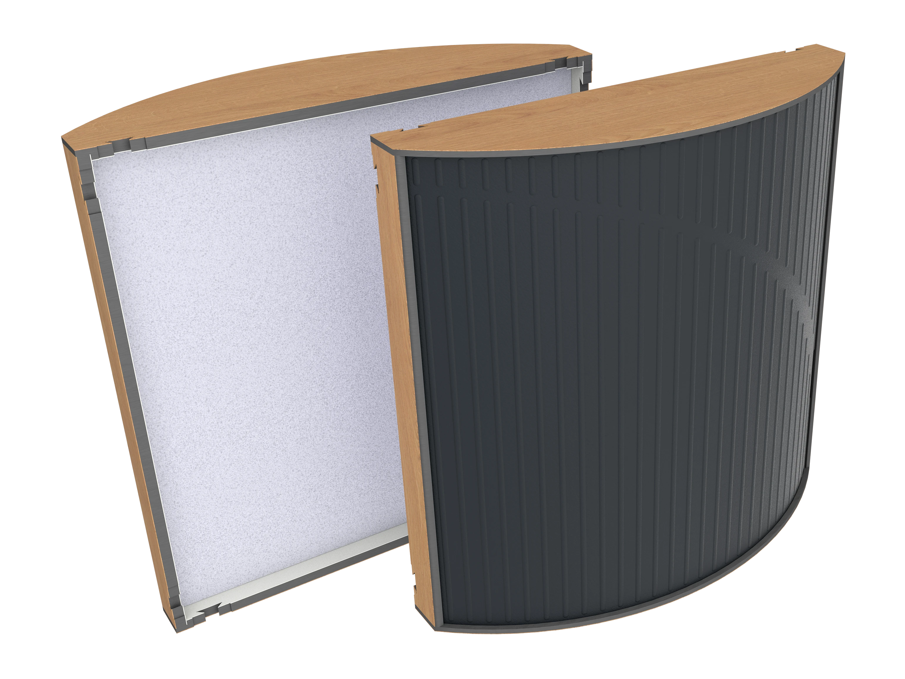 Vicoustic Cinema Round Ultra VMT H3395 Natural Oak 04a Black SET Acoustic Absorption Panel