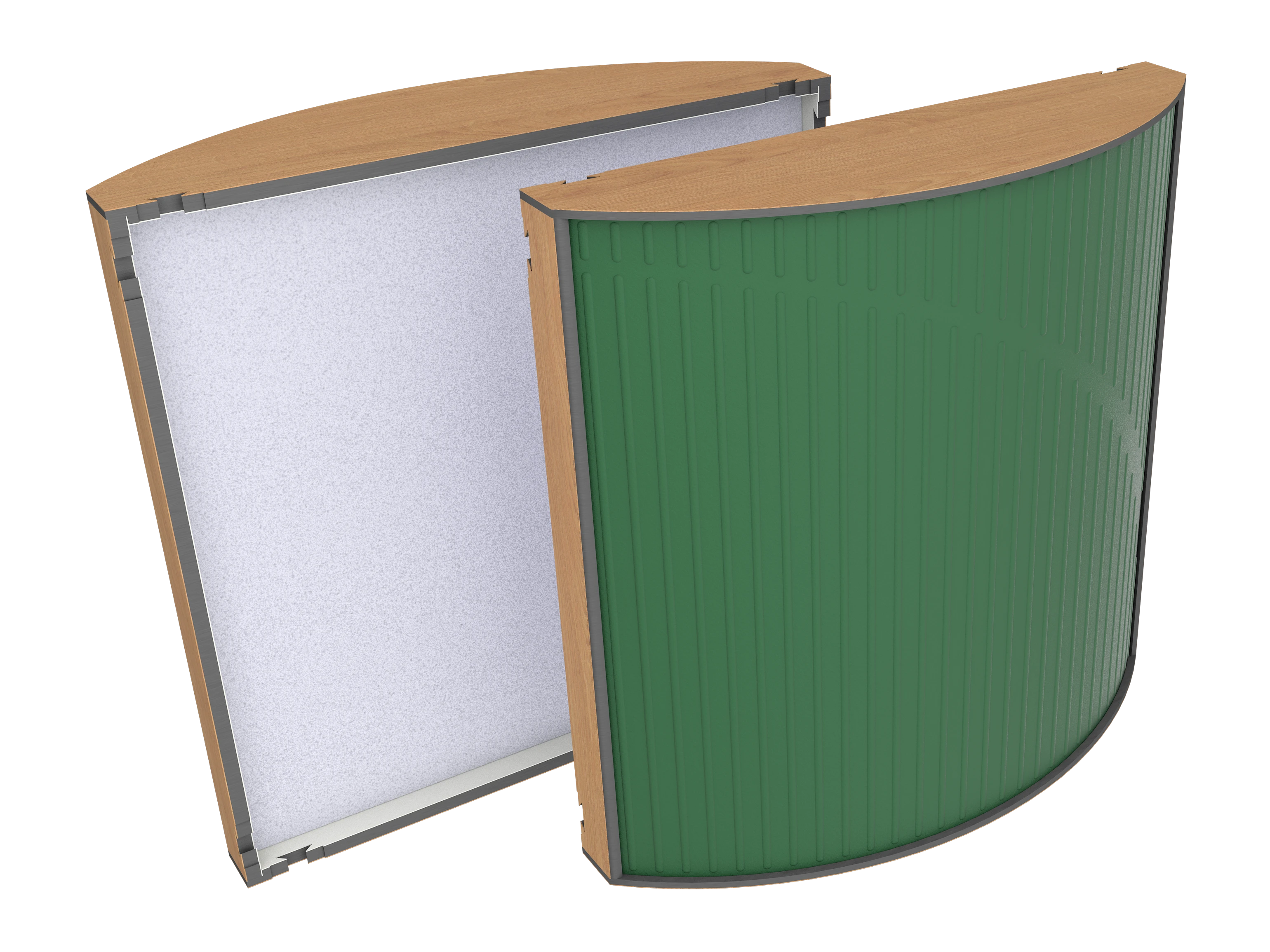Vicoustic Cinema Round Ultra VMT H3395 Natural Oak 40a Musk Green SET Acoustic Absorption Panel
