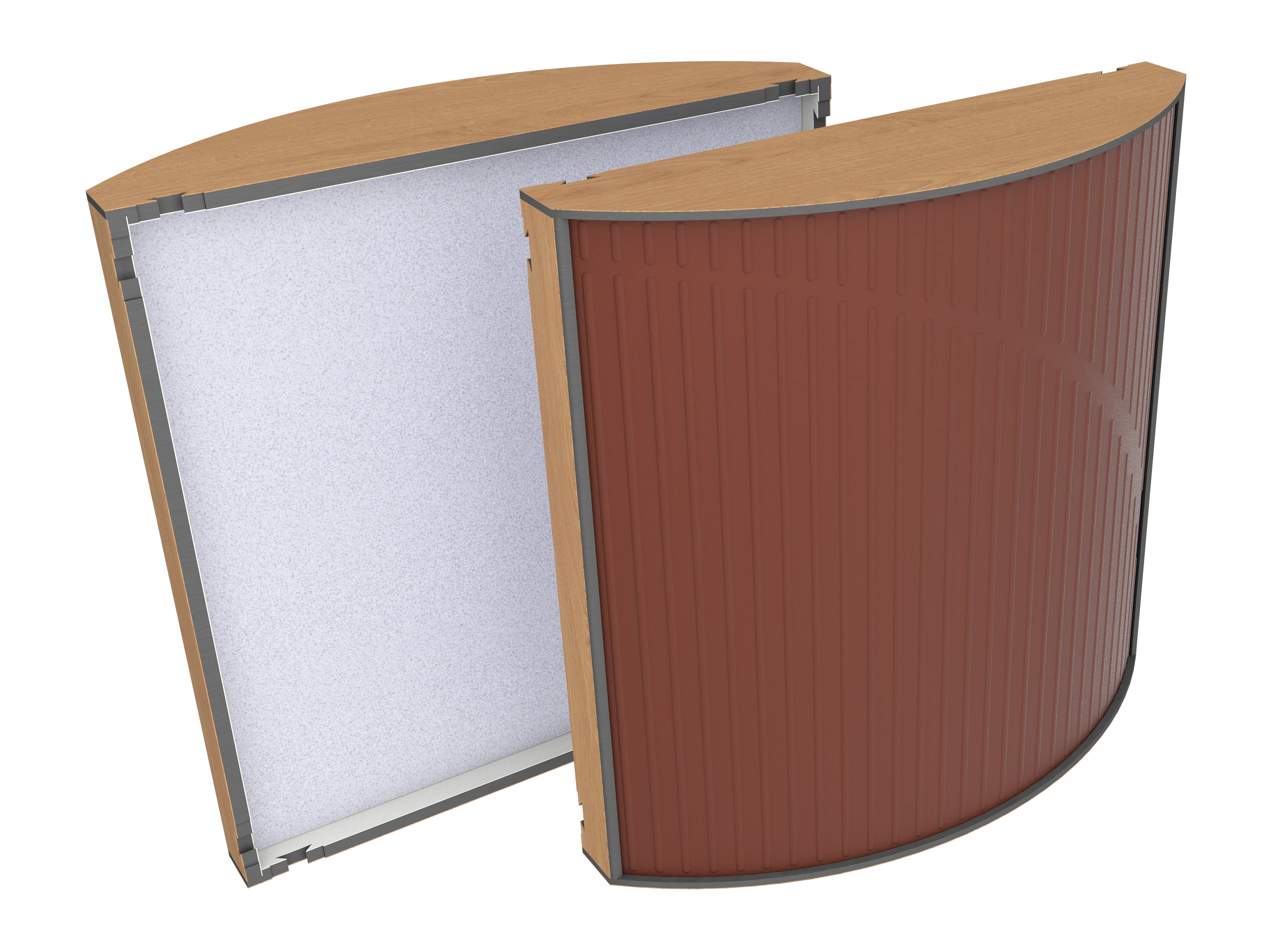 Vicoustic Cinema Round Ultra VMT H3395 Natural Oak 92a Brown SET Acoustic Absorption Panel
