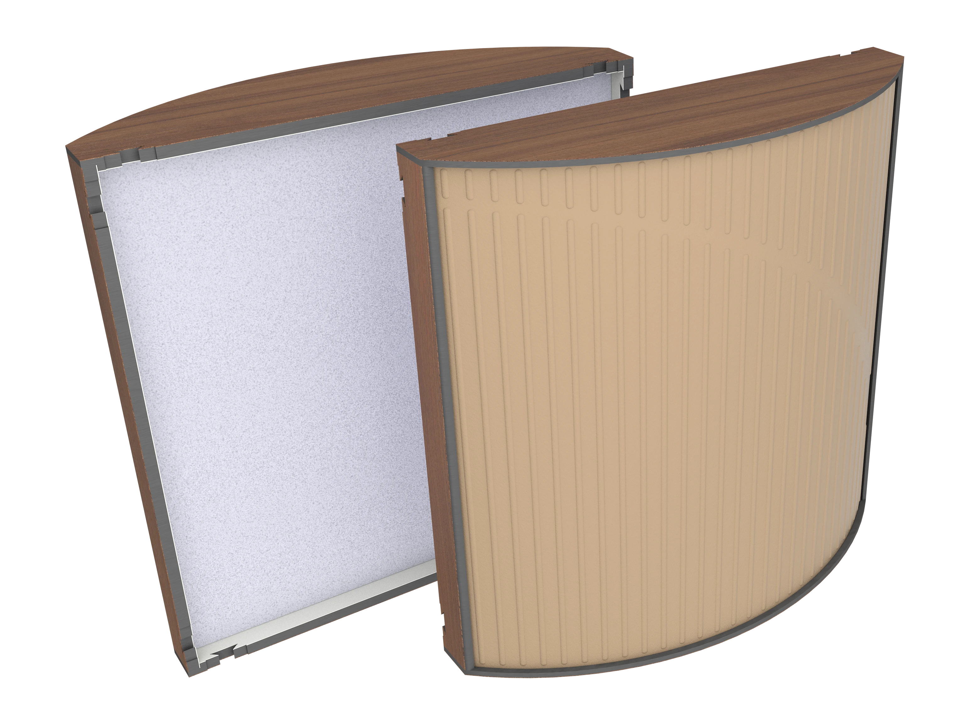 Vicoustic Cinema Round Ultra VMT H3734 Natural Walnut 82a Beige SET Acoustic Absorption Panel