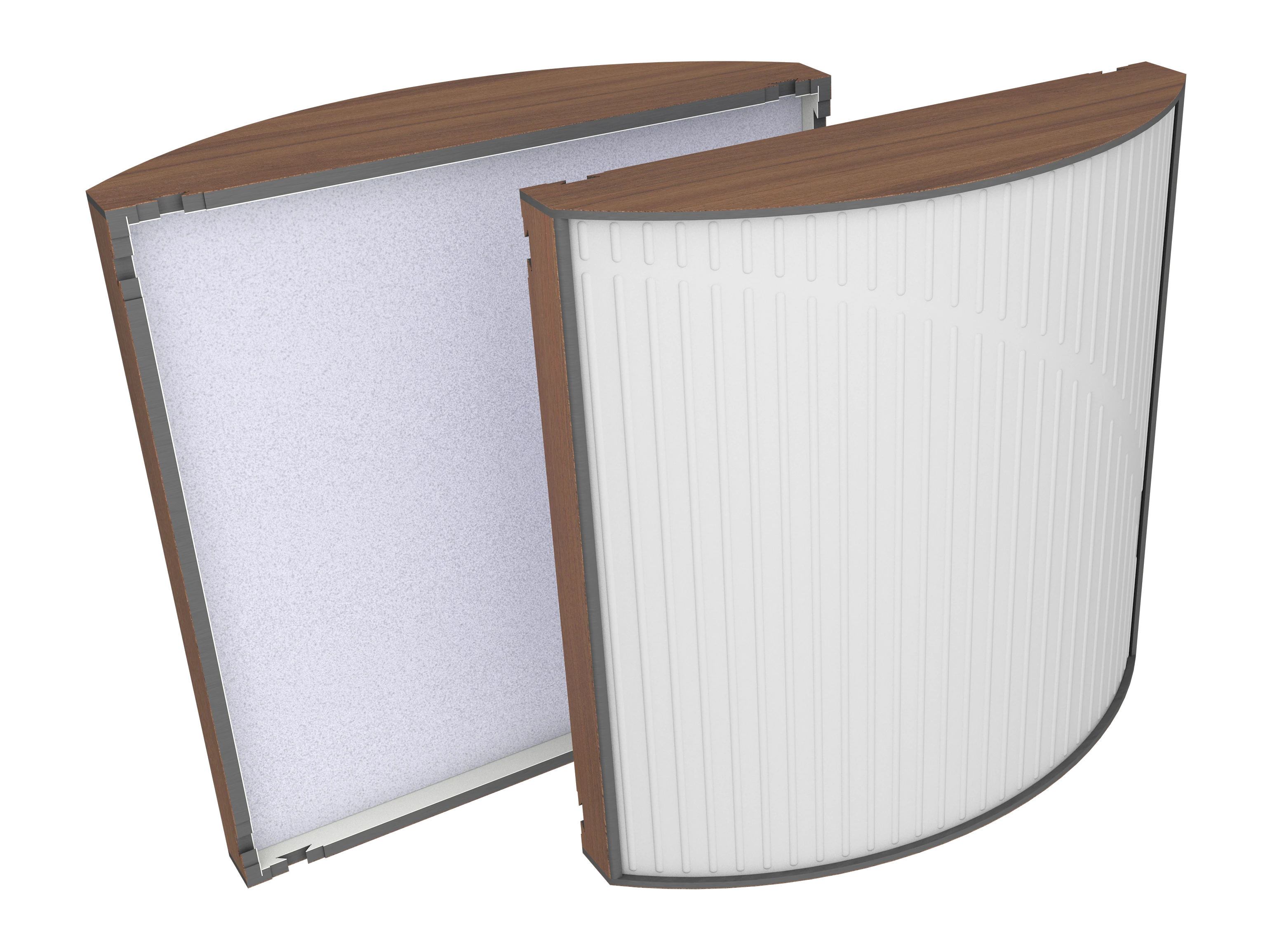 Vicoustic Cinema Round Ultra VMT H3734 Natural Walnut 87a Natural White SET Acoustic Absorption Panel