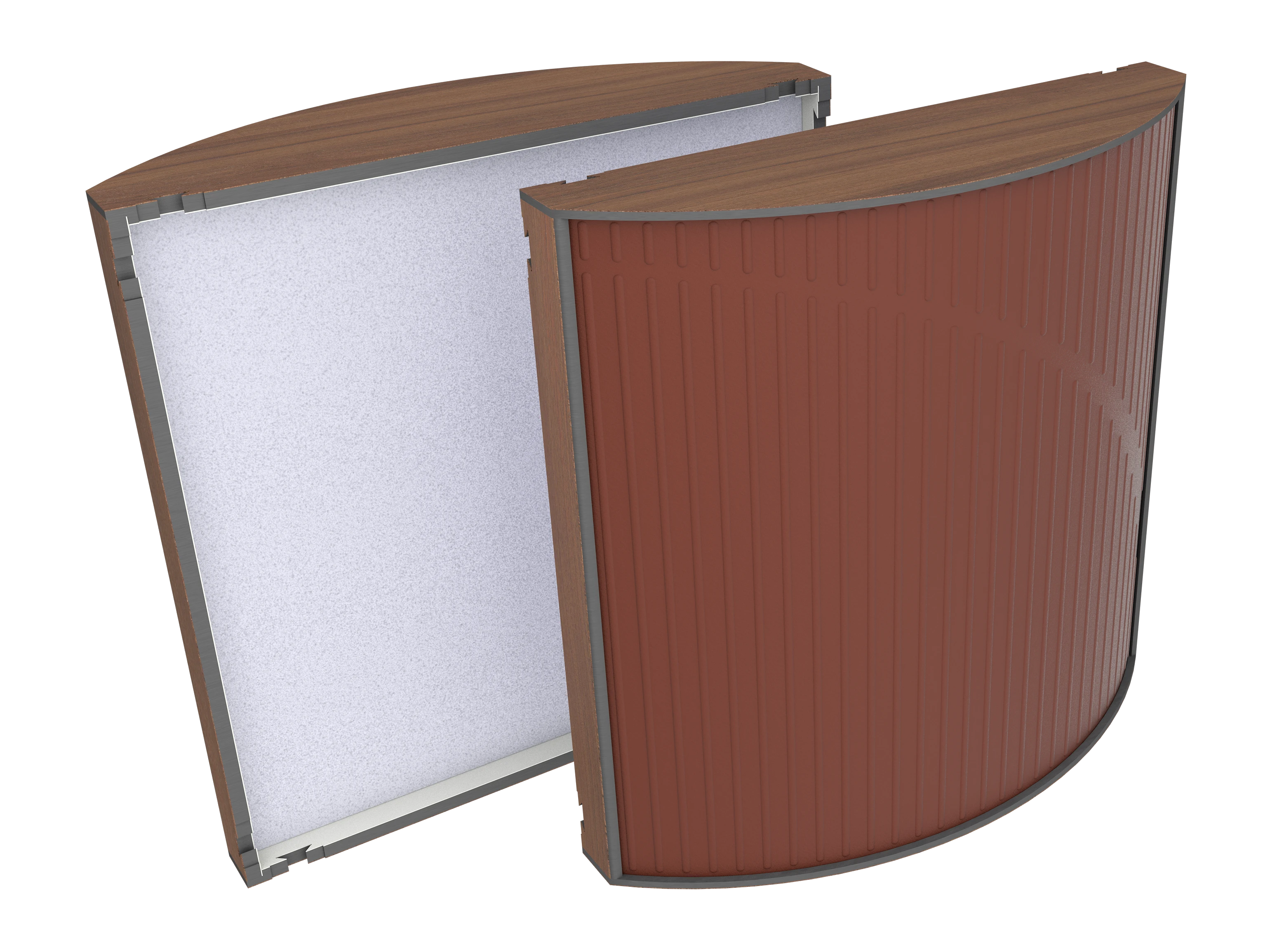 Vicoustic Cinema Round Ultra VMT H3734 Natural Walnut 92a Brown SET Acoustic Absorption Panel