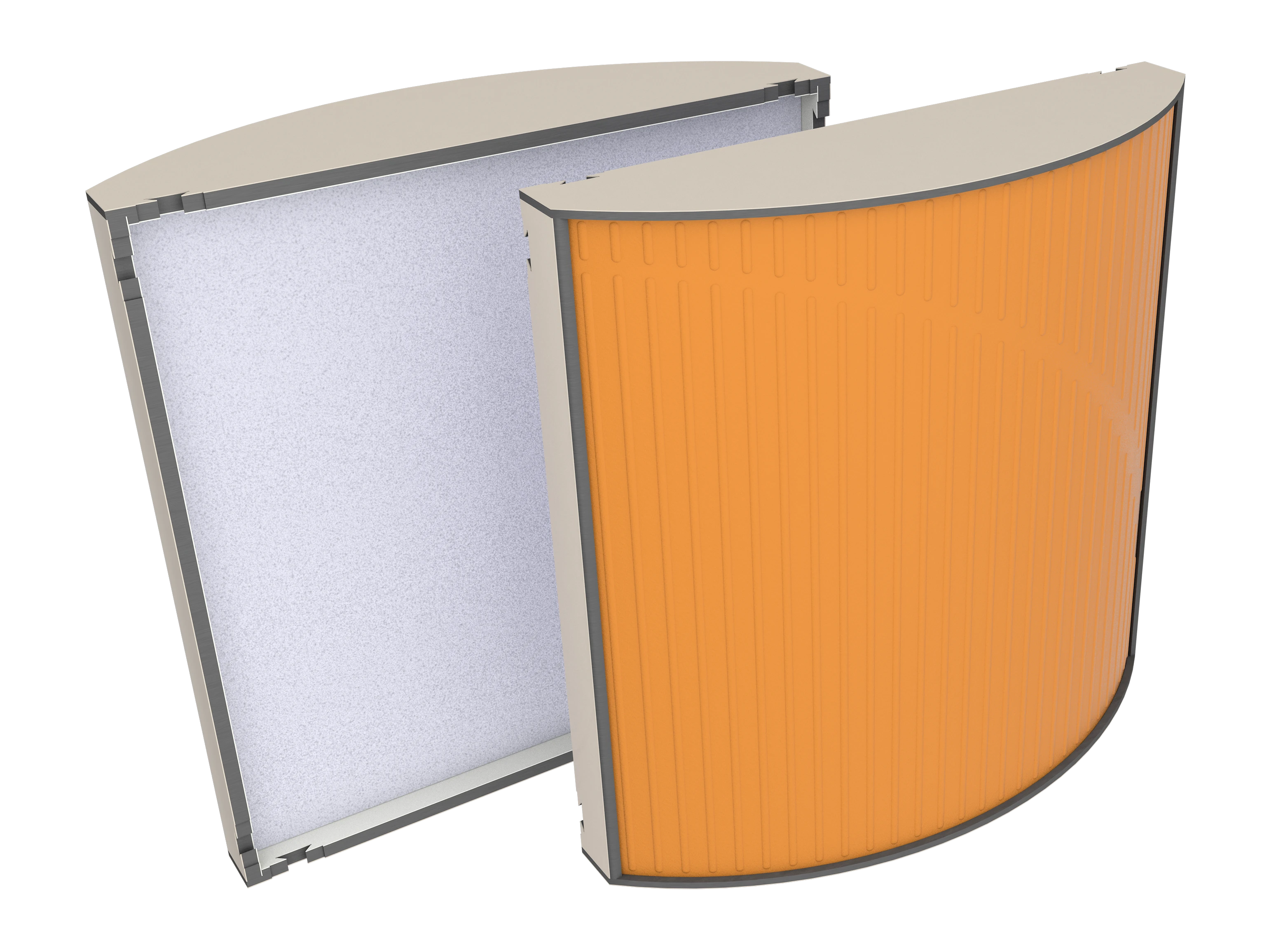 Vicoustic Cinema Round Ultra VMT U705PM Angora White 117a Pumpkin Orange SET Acoustic Absorption Panel