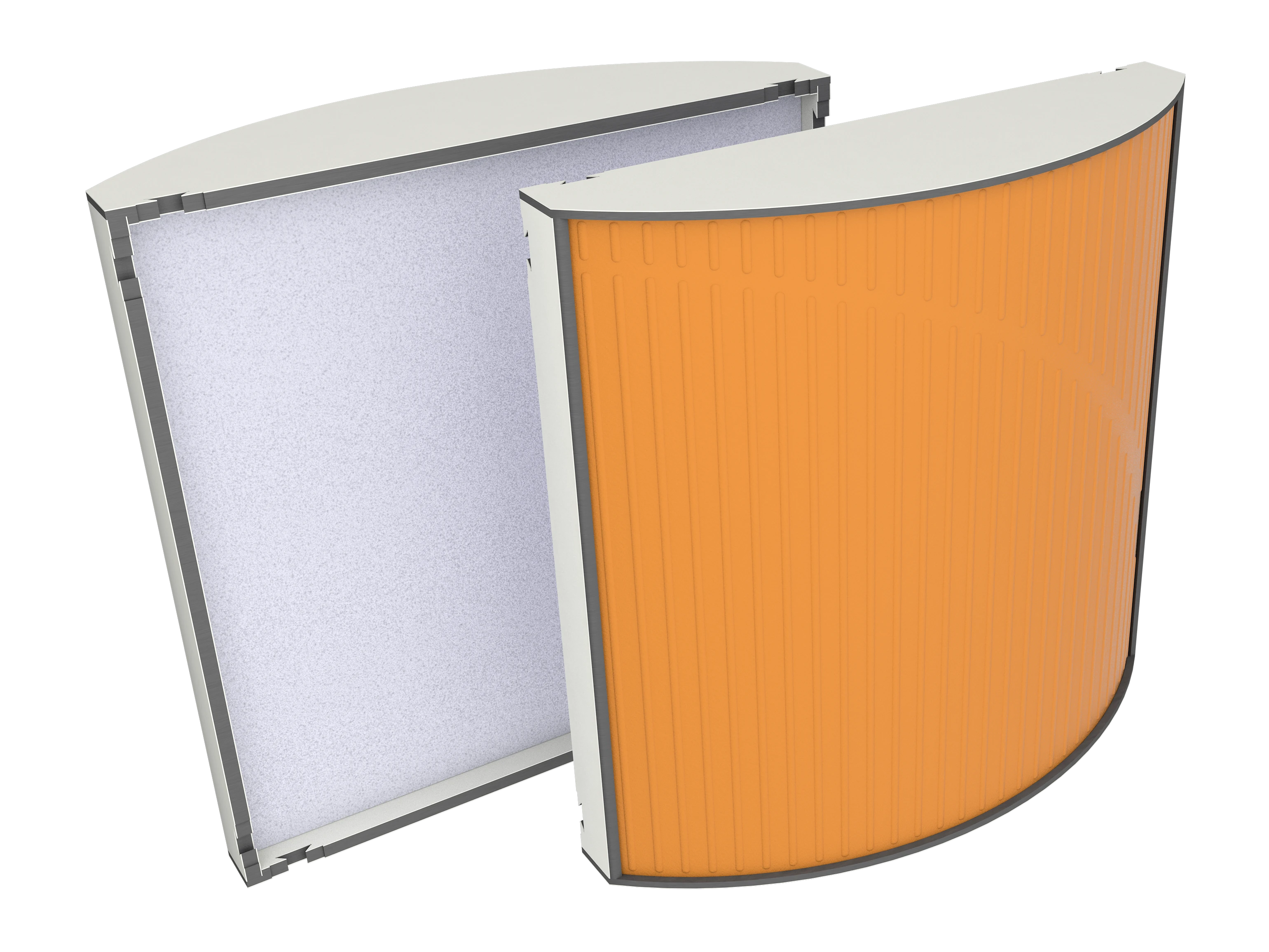 Vicoustic Cinema Round Ultra VMT W1000PM White Matte 117a Pumpkin Orange SET Acoustic Absorption Panel