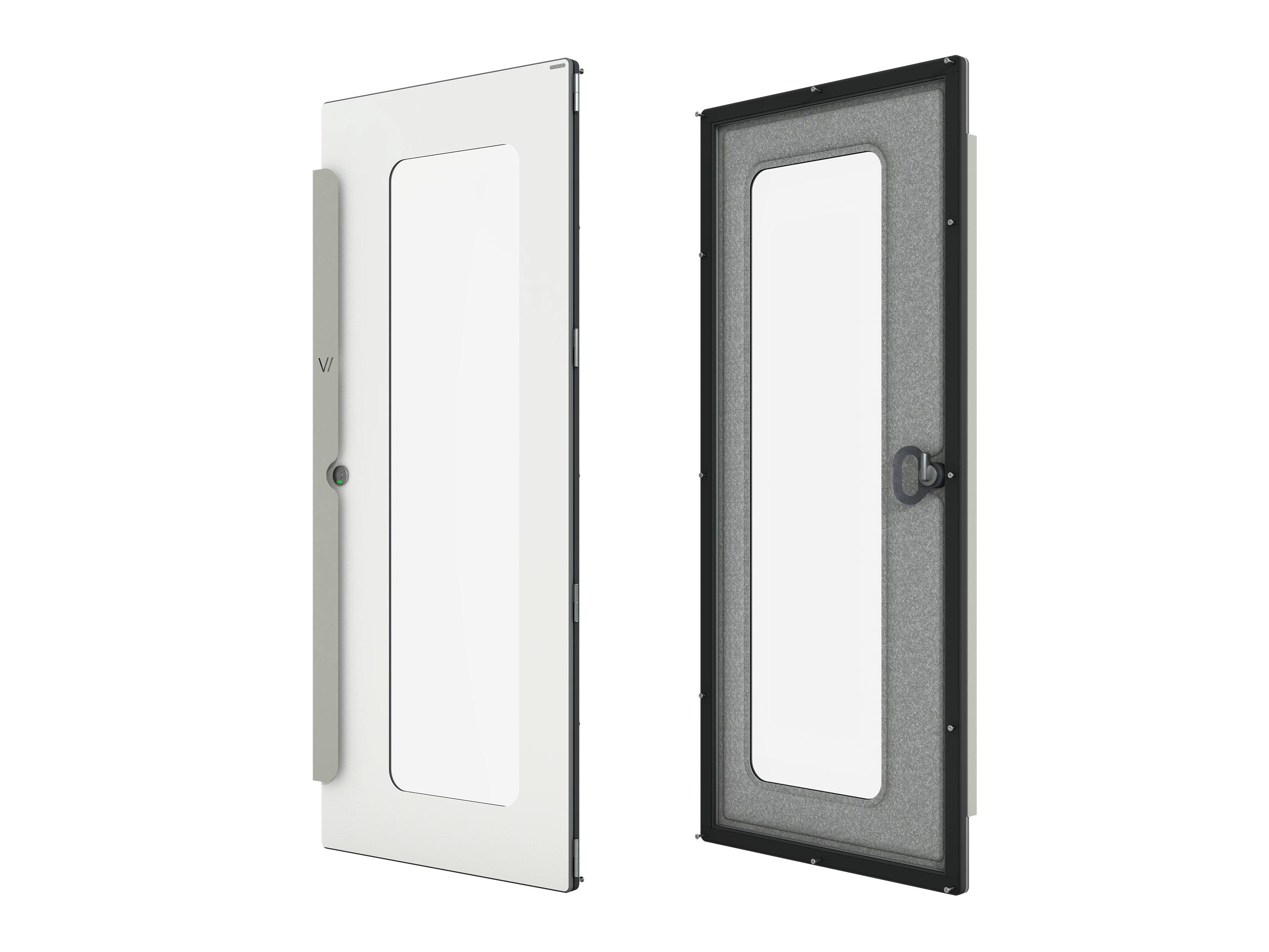 Vicoustic VicBooth ULTRA Soundproofing Booth Components Door with Window Lock LEFT in White Matte