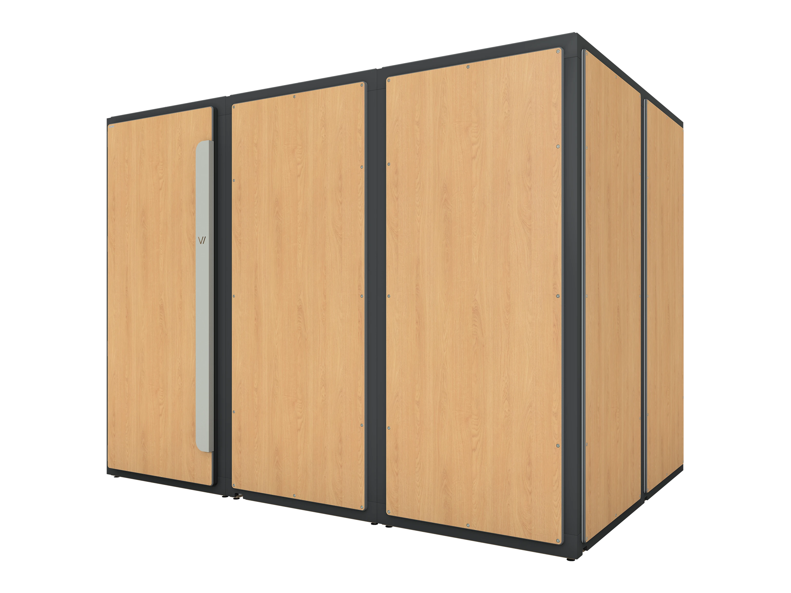 Vicoustic VicBooth ULTRA Soundproofing Booth Configuration A 2x3 Front in Natural Oak