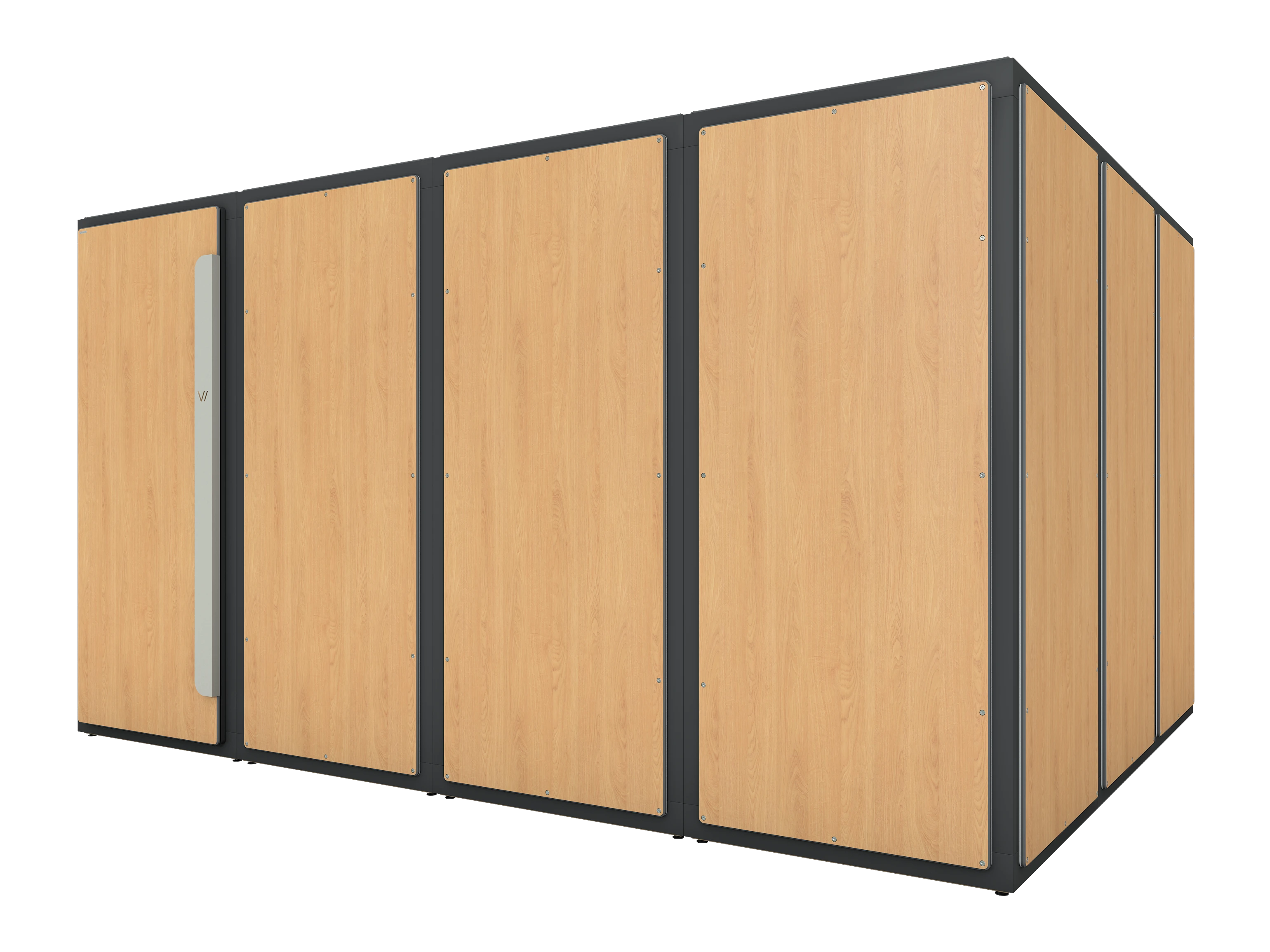 Vicoustic VicBooth ULTRA Soundproofing Booth Configuration A 3x4 Front in Natural Oak