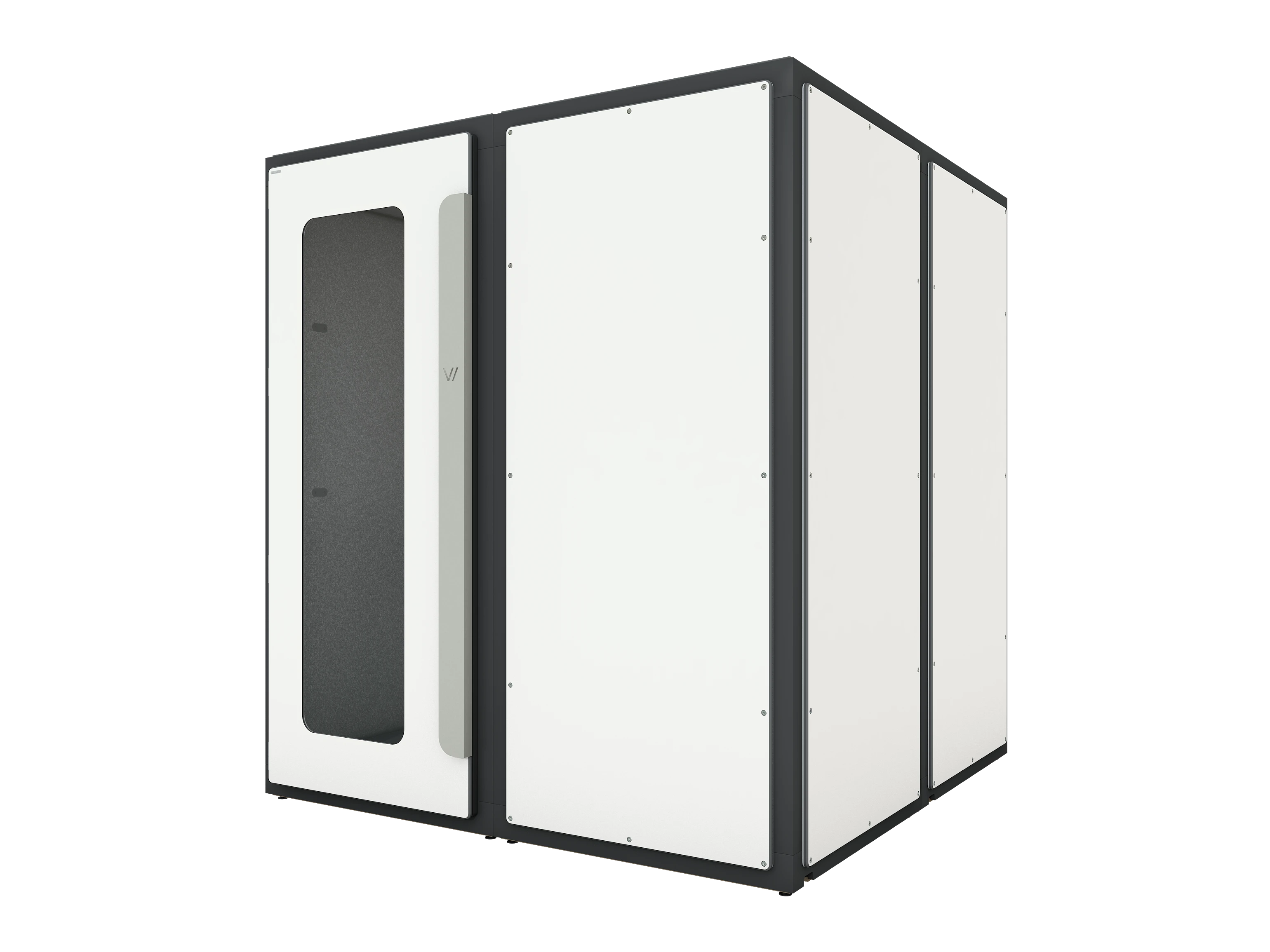 Vicoustic VicBooth ULTRA Soundproofing Booth Configuration B 2x2 Front in White Matte